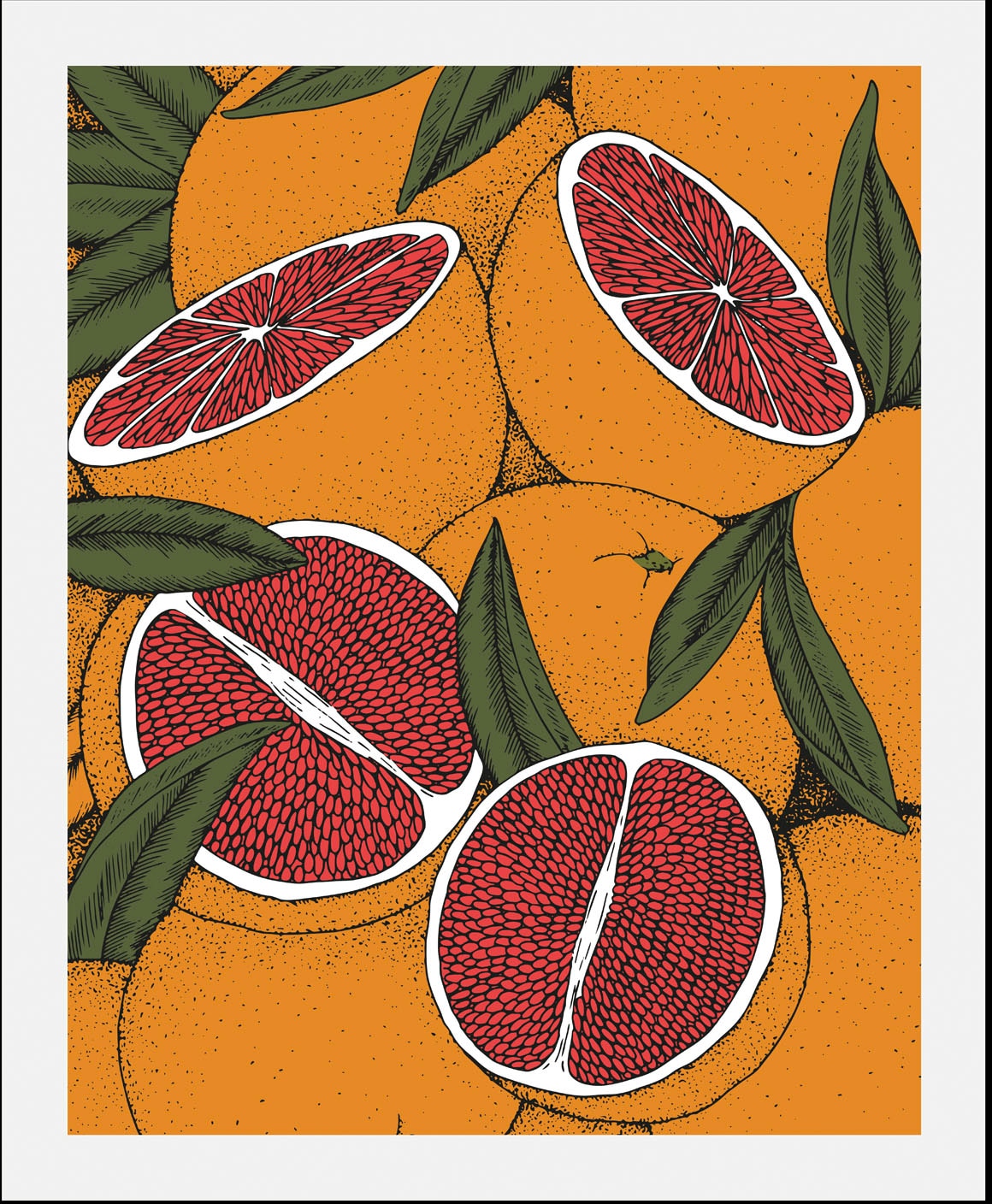 queence Bild »Finus«, Obst-Obst Bilder-Essen-Lebensmittel-Kunst, (1 St.), HD Premium Poster-Druck inkl. Holzrahmen