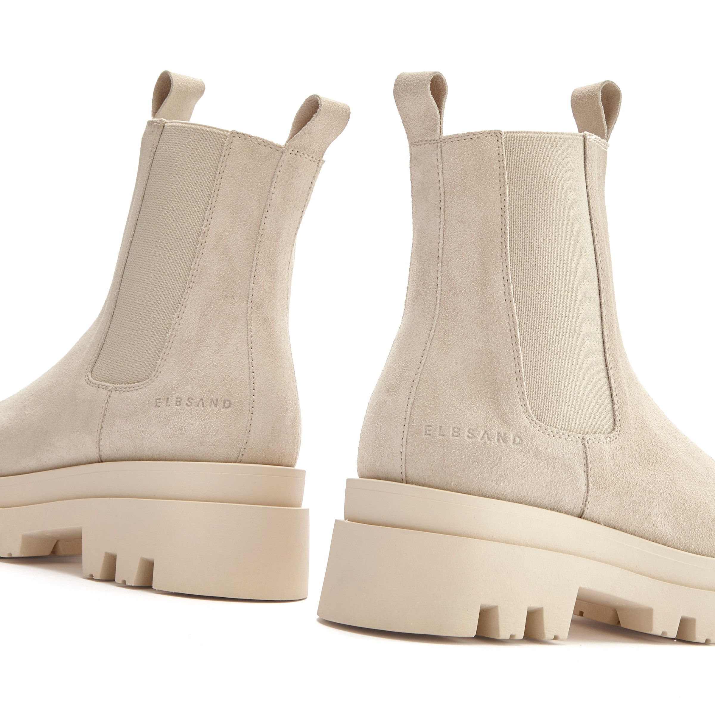 Elbsand Chelseaboots, Veloursleder-Stiefelette, Ankle-Boot, Profilstiefelette