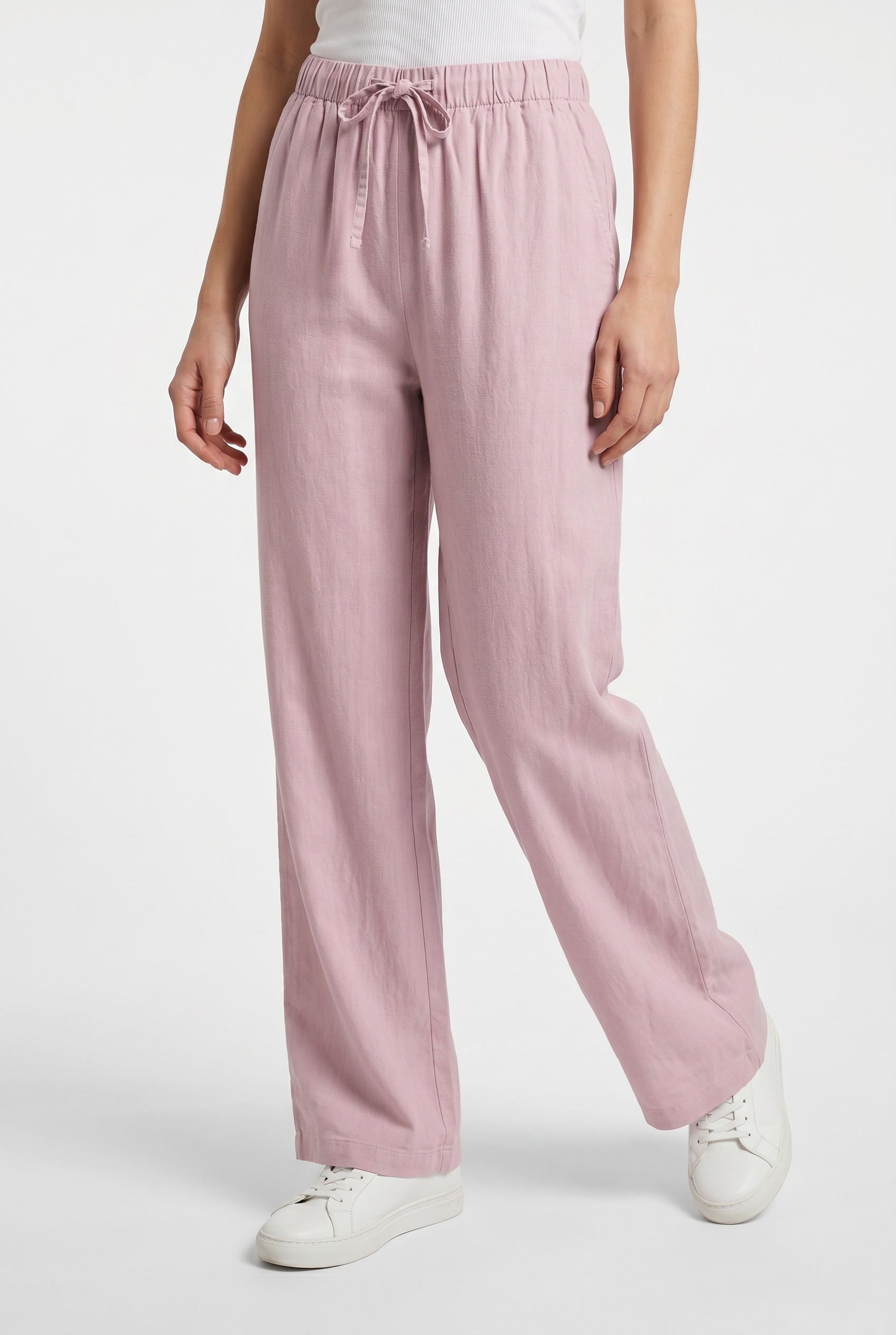 Only Schlupfhose "Onlgoa Mw Linen Bl Pull-Up Pant Cc Pnt" Mit Leinen