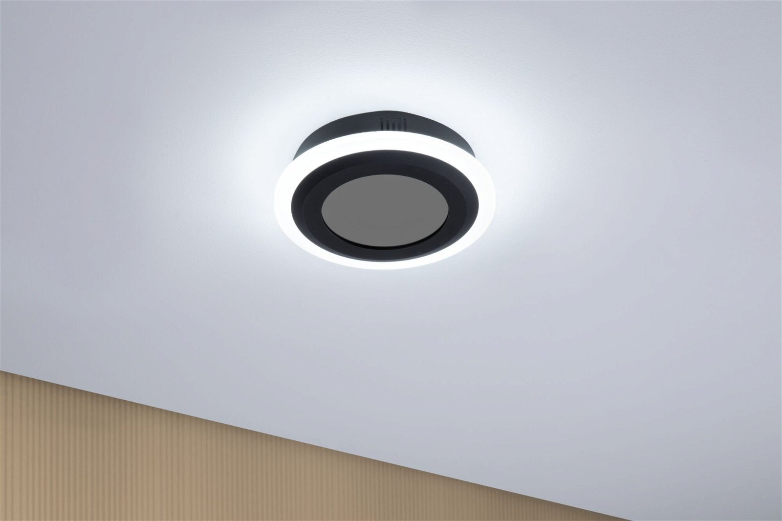 Paulmann LED Deckenleuchte »Spaceglow Two RGB+ 1200lm 230V 14W Schwarz matt«, 1 flammig, dimmbar