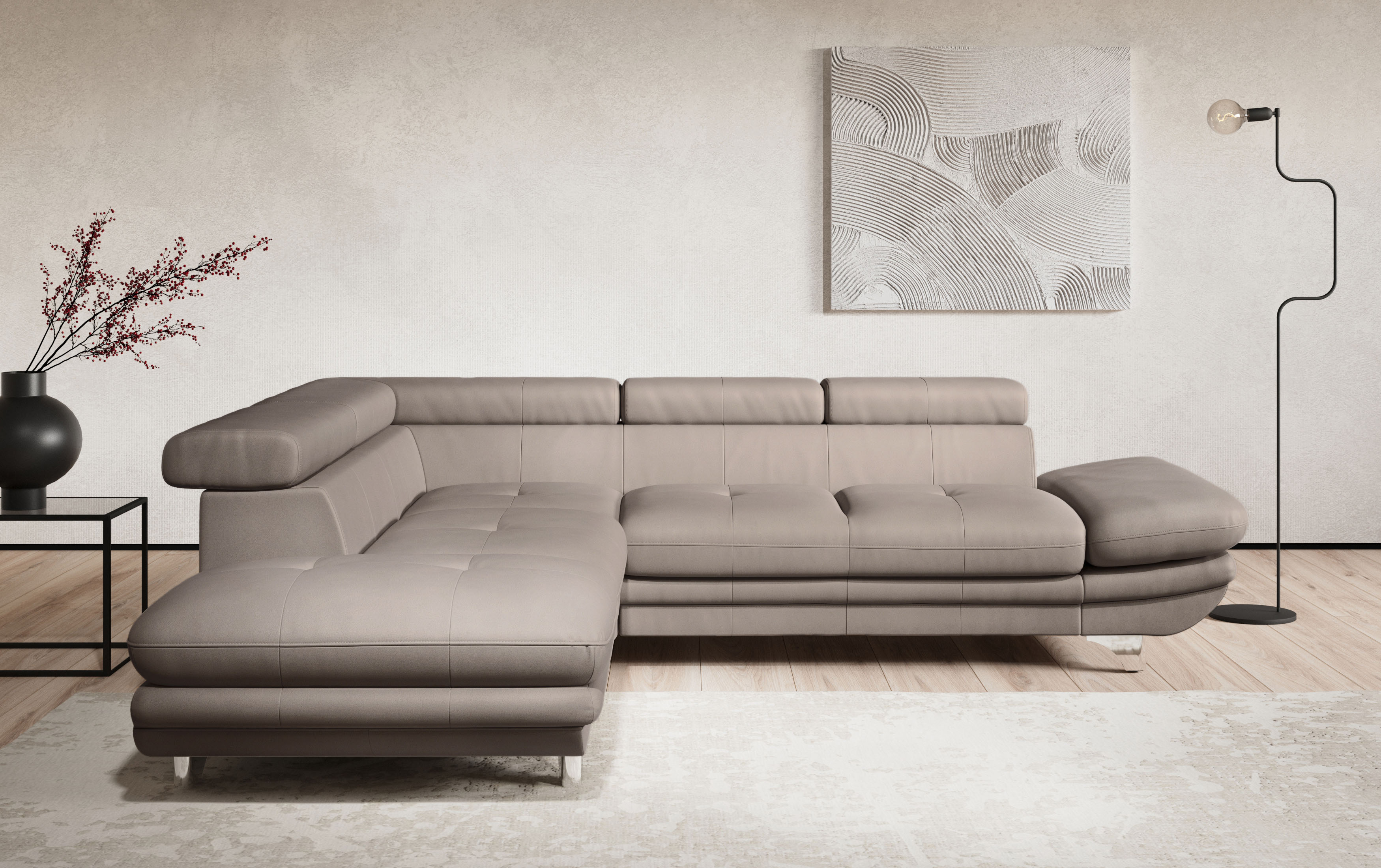 COTTA Ecksofa "Enterprise L-Form, B: 277 cm" Arm- & Kopfteilverstellung, optional Schlaffunktion
