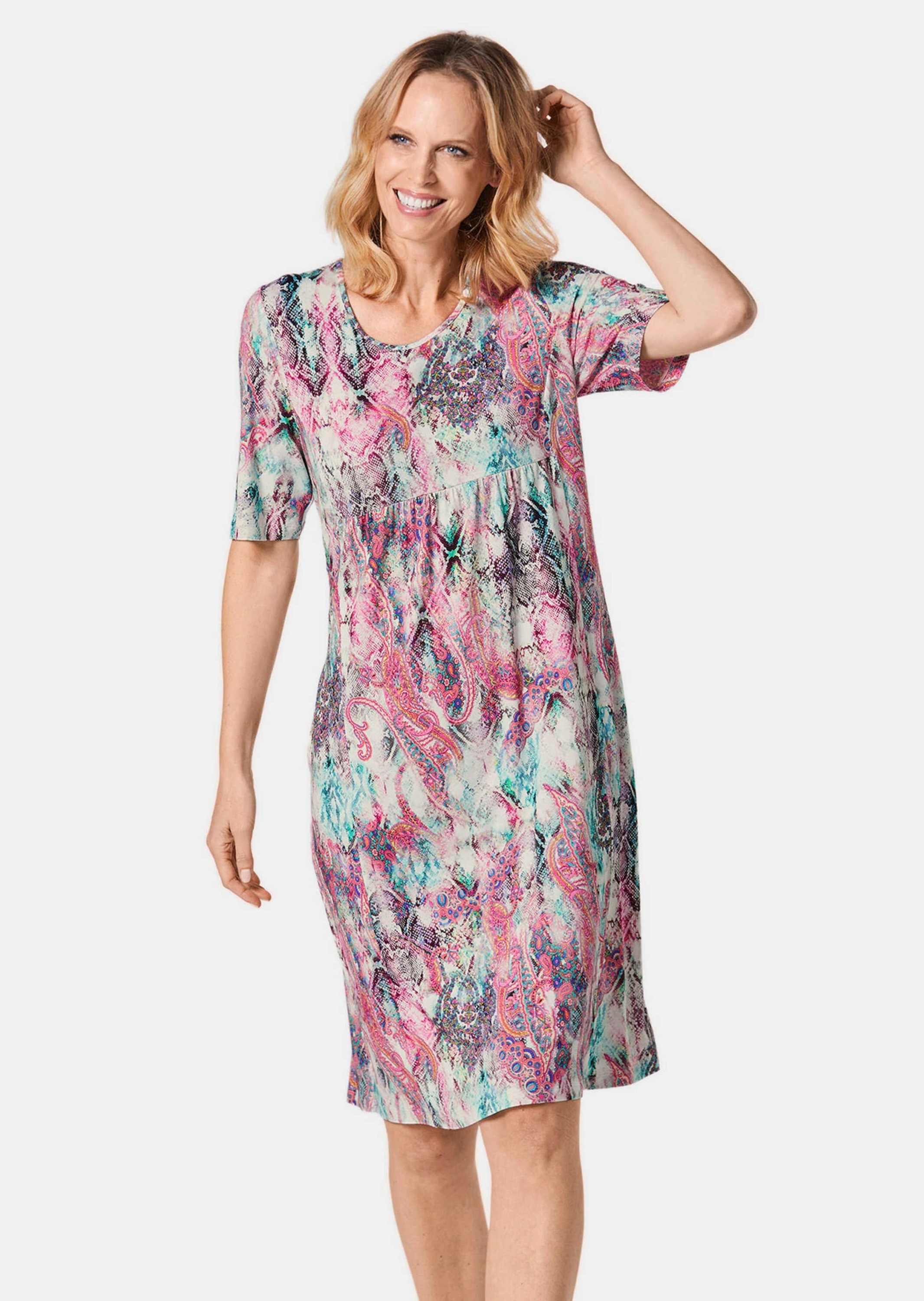 GOLDNER Jerseykleid "Elastisches Jerseykleid mit modischem Druck" günstig online kaufen