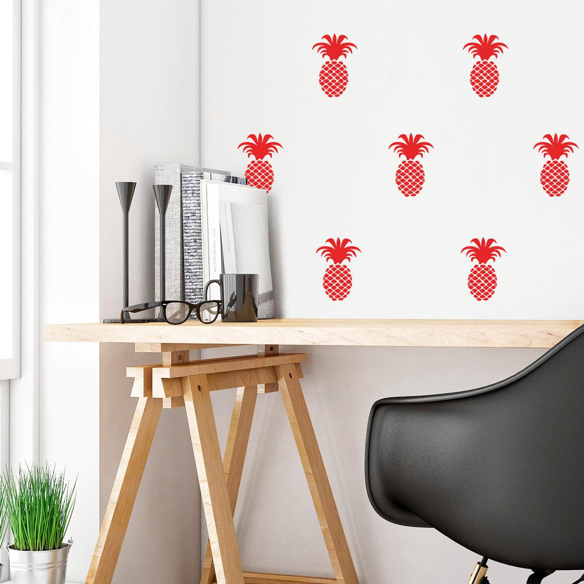 Wandtattoo »Ananas Set«, selbstklebend, entfernbar