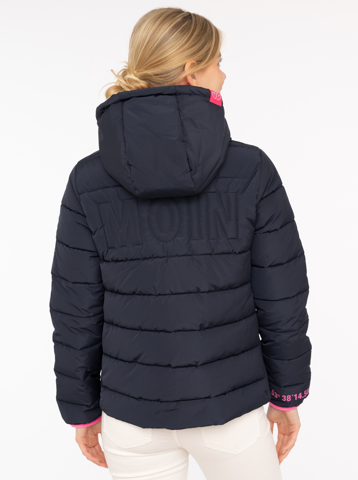 Zwillingsherz Moin Moin Quilted Jacket Blue Size L 3