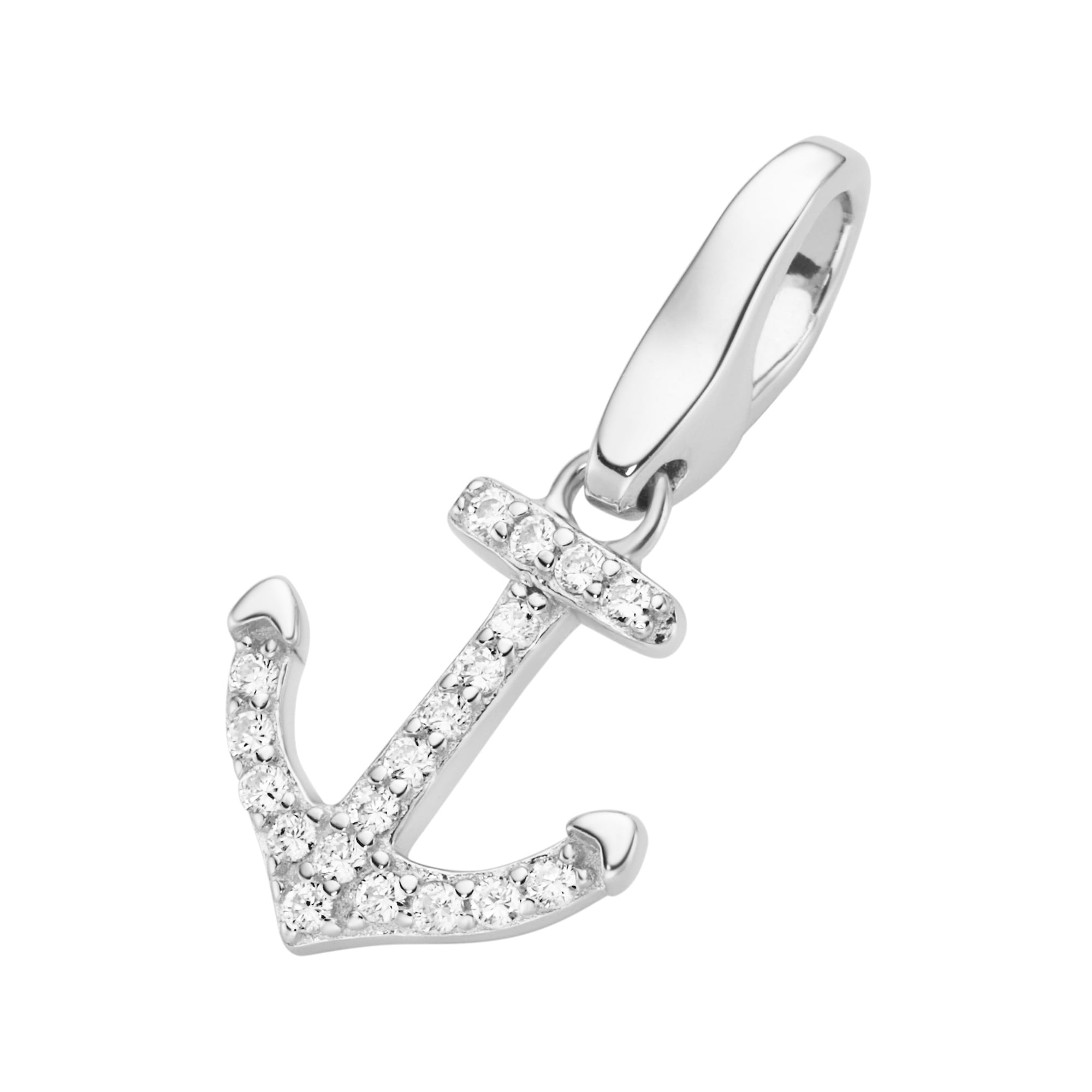 Charm Anker »Anker mit Zirkonia, Silber 925«