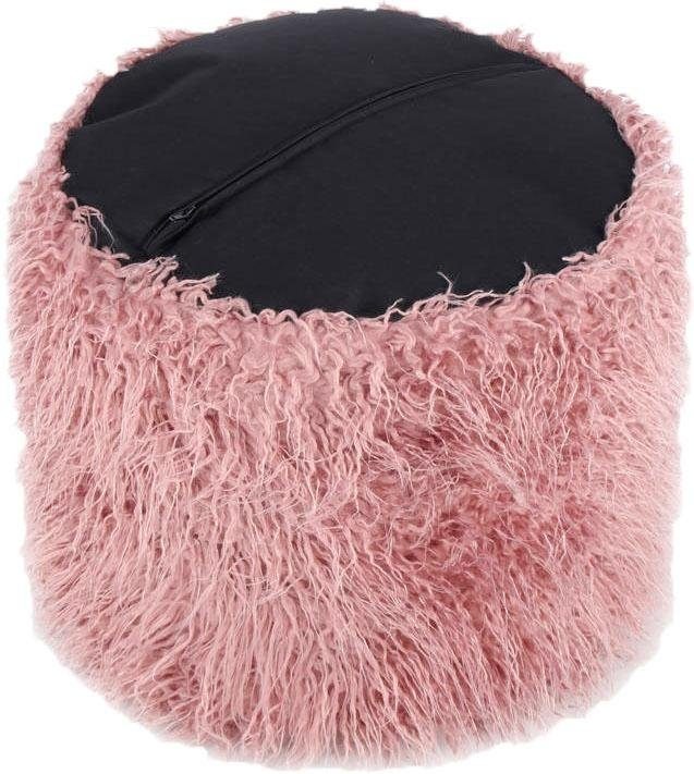 Kayoom Pouf »Fellpouf Bobtail 125, Fellhocker in zweifarbigem Design«, (1 St.), modern, dekorativ, kindersicherer Reißverschluss an der Unterseite