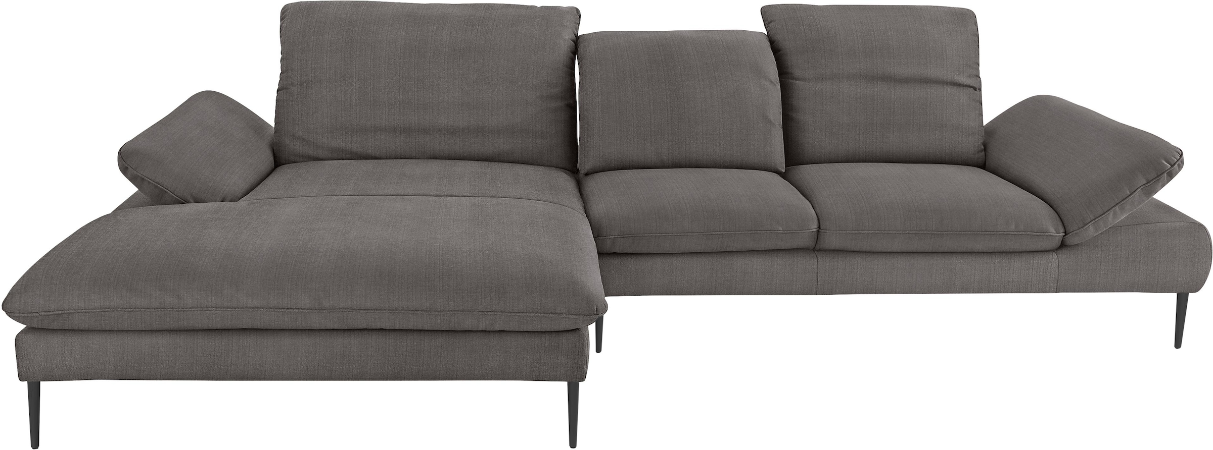 W.SCHILLIG Ecksofa »enjoy&MORE, Designsofa, bequem, zeitlos und elegant, L-Form« Sitztiefenverstellung, Füße schwarz pulverbeschichtet, Breite 340 cm