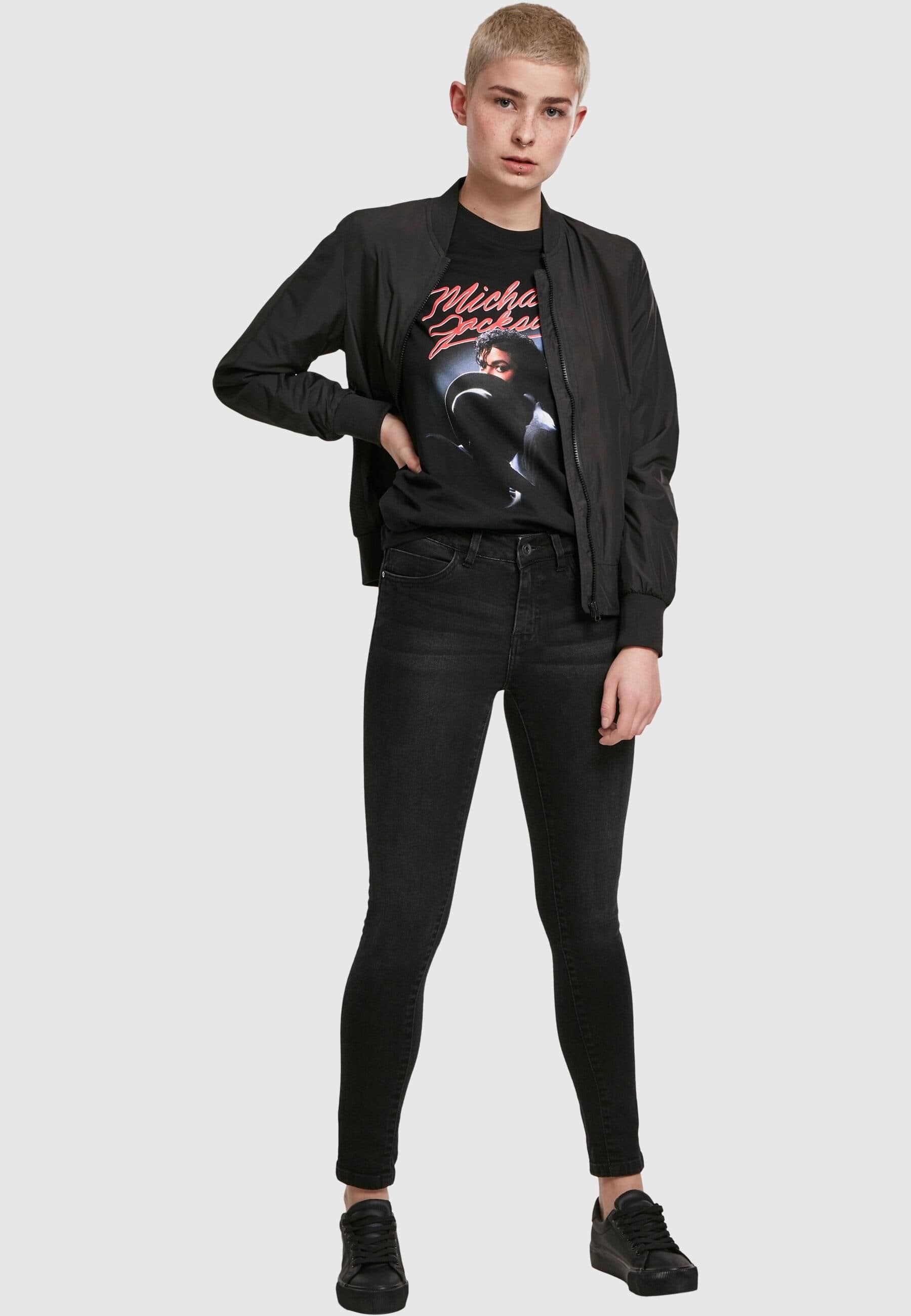 Merchcode Kurzarmshirt »Merchcode Damen Ladies Michael Jackson Tee«, (1 tlg.)