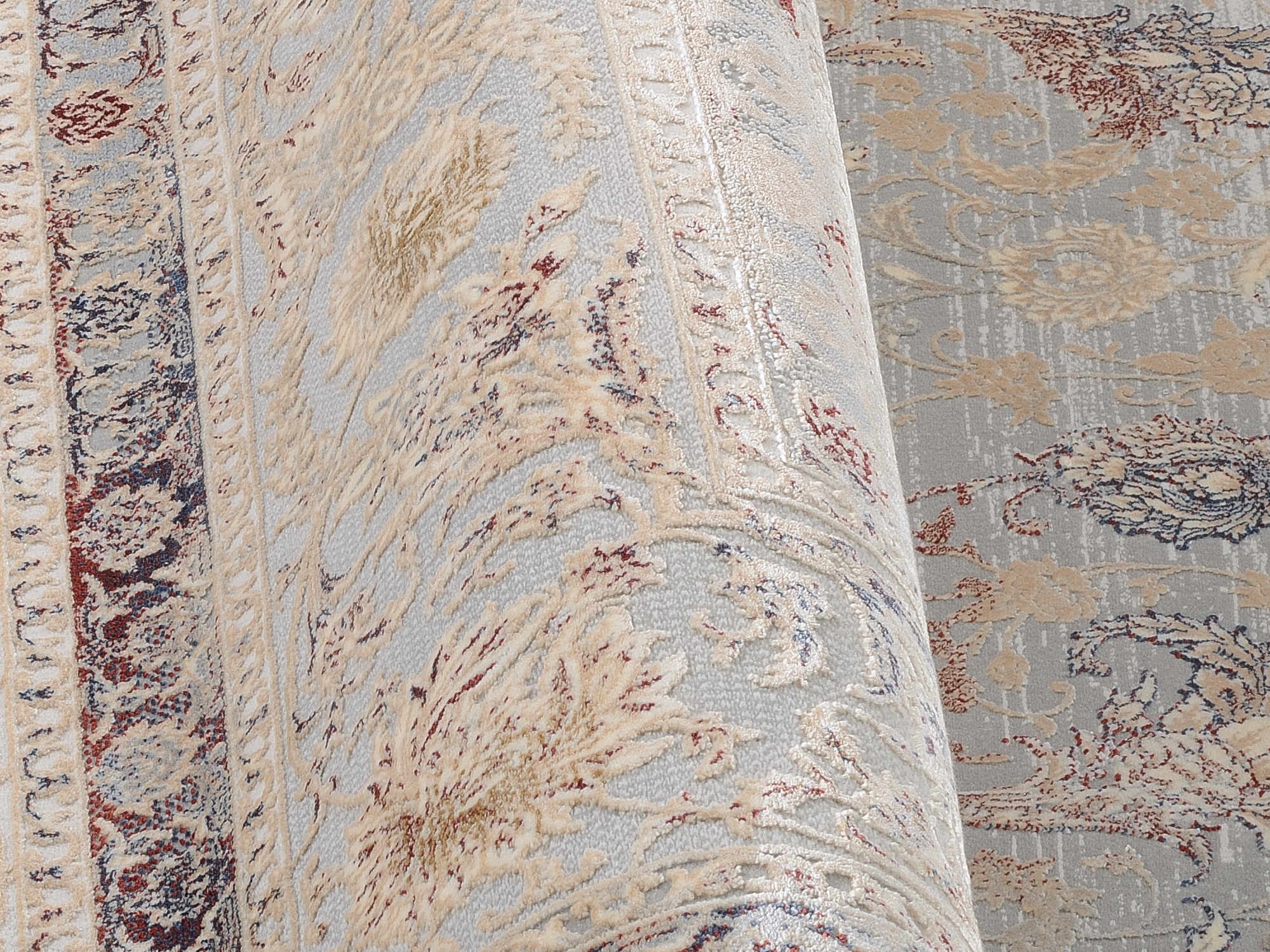 OCI DIE TEPPICHMARKE Teppich »MYSTIC LIMITED«, rechteckig, 7 mm Höhe, florale Muster in 3D-Optik, maschinell gewebt, Viskose
