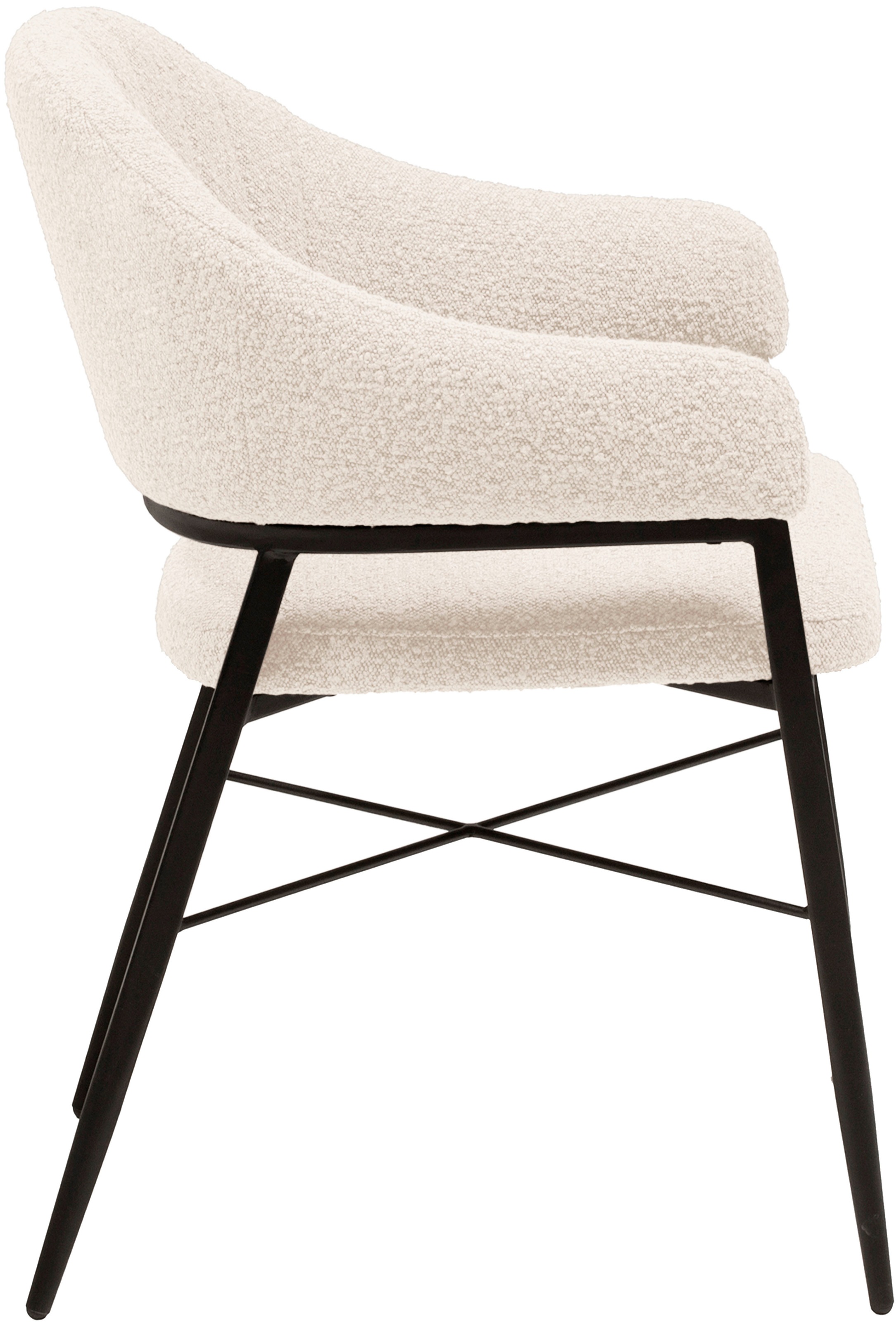 Thumbnail - OMG Design Armlehnstuhl "Roma" (Set) 1 Stk.bequemer Esszimmerstuhl, Polsterstuhl mit Bouclé Bezug