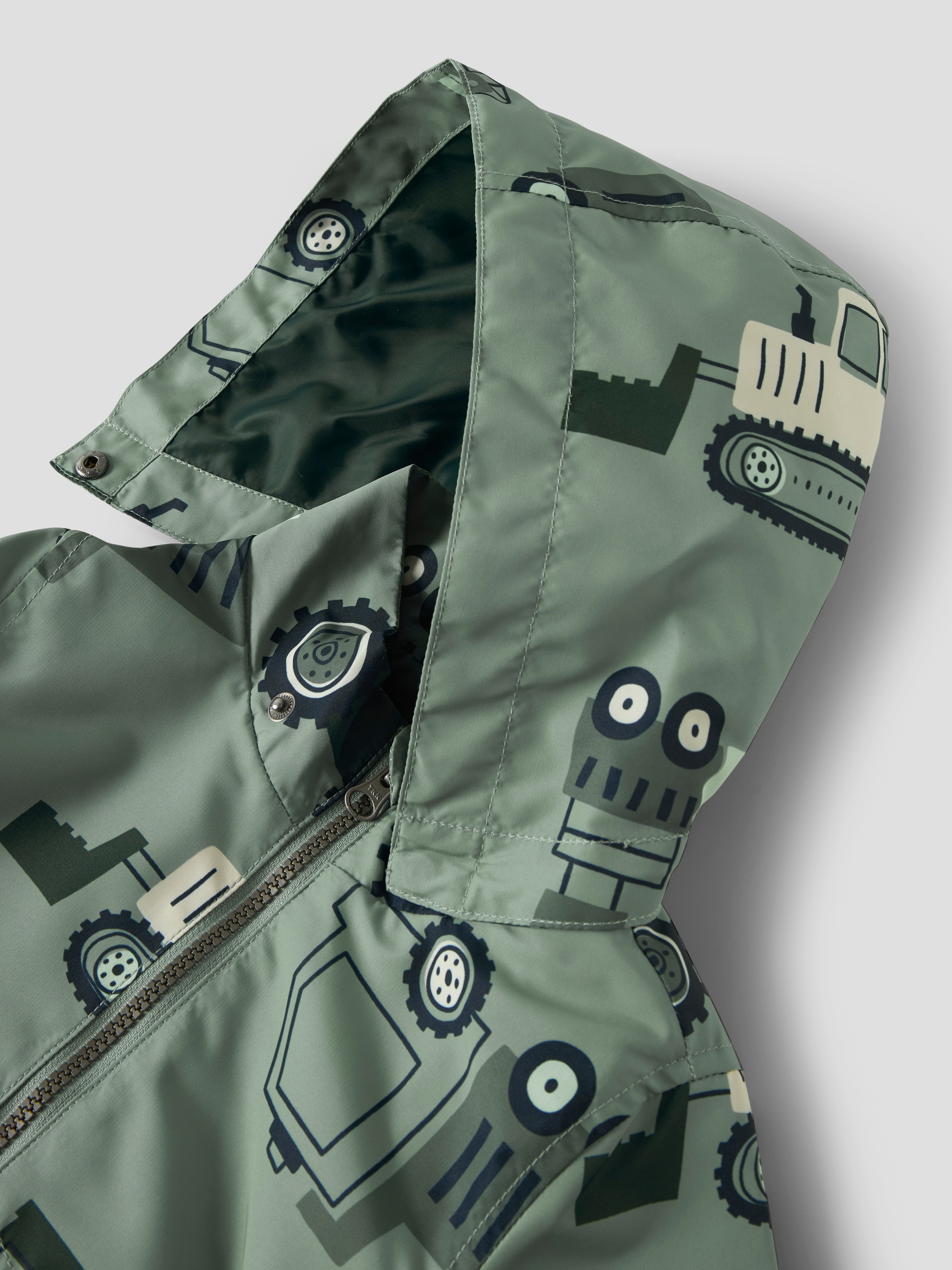 Name It Outdoorjacke »NMMMAX JACKET LI AOP NOOS« mit Kapuze reflektierende Details, wasserabweisend