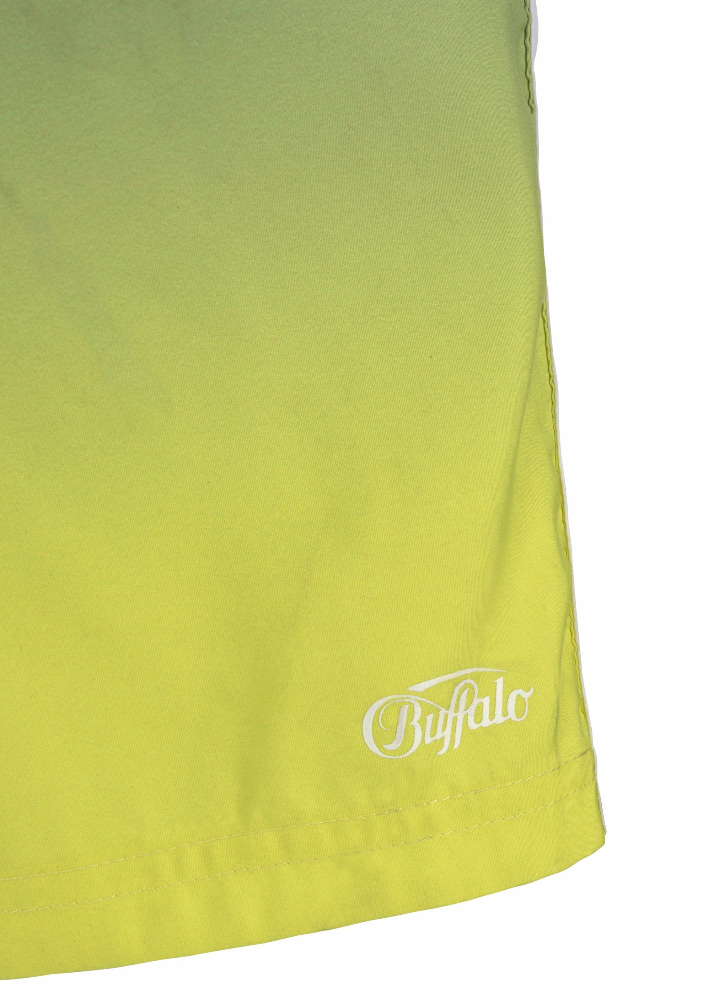 Badeshorts BUFFALO, Herren, Gr. L (52), N-Gr, grau (grau, gelb), Microfaser, Microfaser, Polyester, Farbverlauf, bedruckt, Badehosen Badeshorts, mit Farbverlauf 3