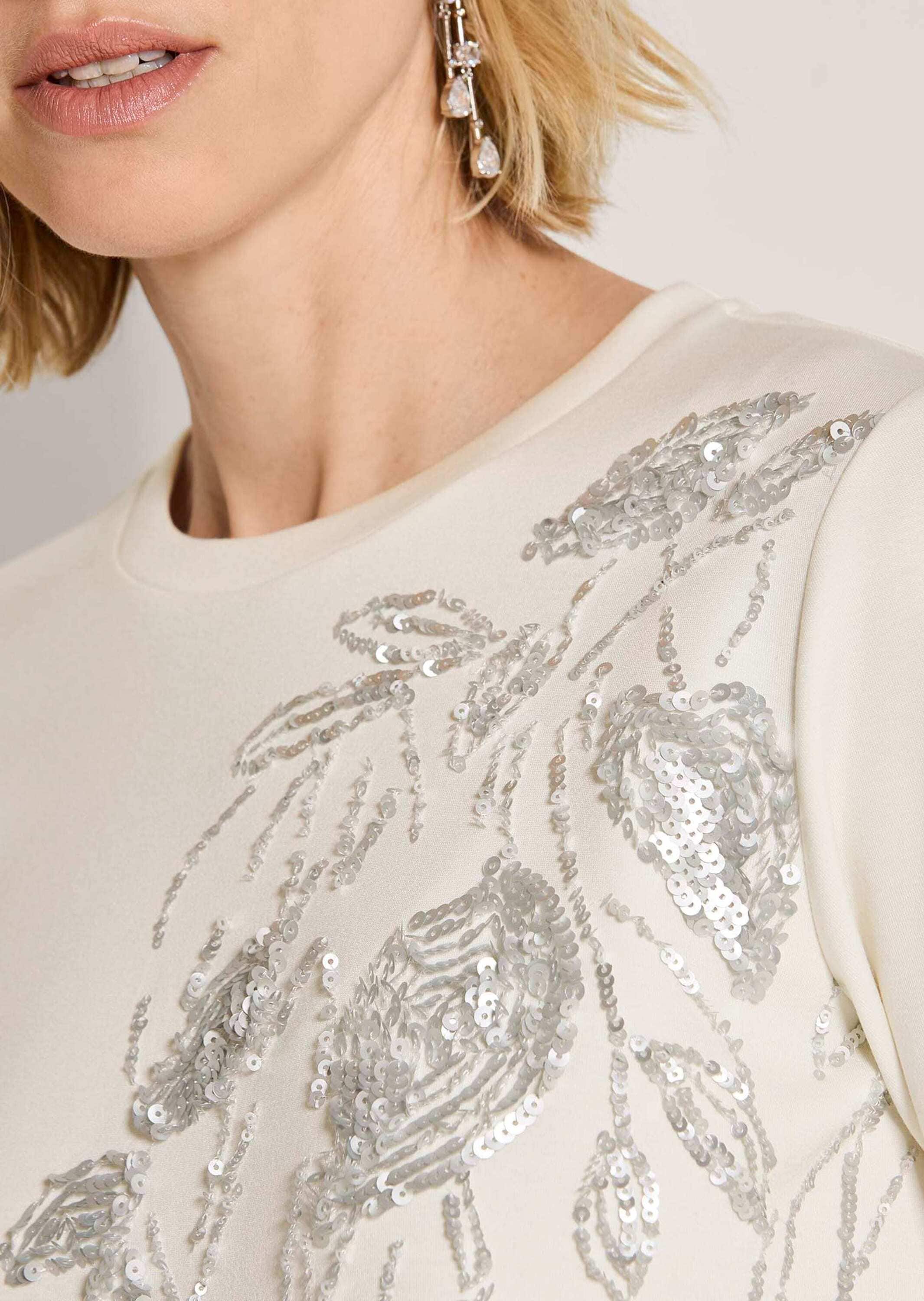MADELEINE Langarmshirt »Shirt Sweatshirt mit Paillettenstickerei«