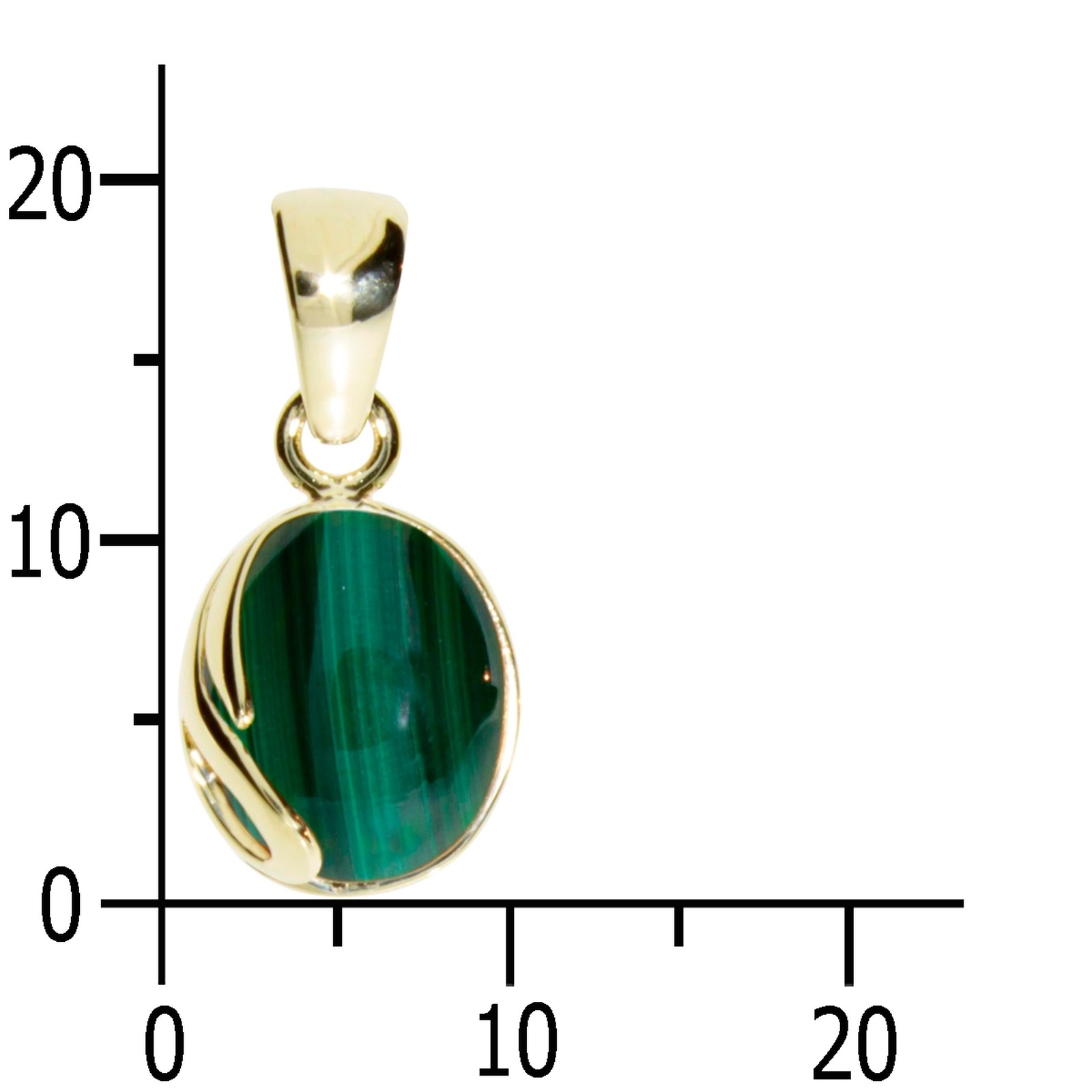 OSTSEE-SCHMUCK Kettenanhänger »- Melanie - Gold 333/000 - Malachit«