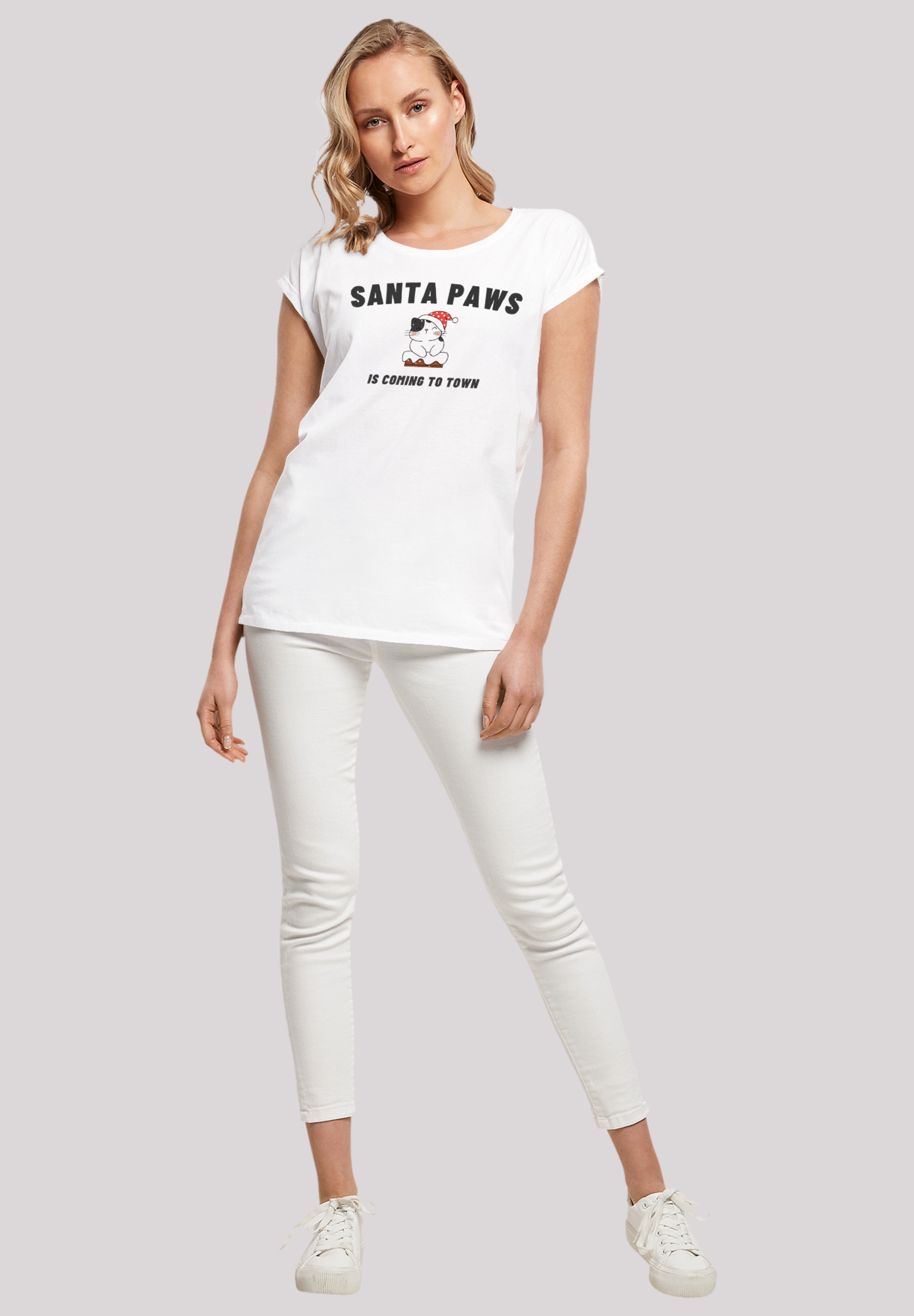 F4NT4STIC T-Shirt »Santa Paws Christmas Cat«, Premium Qualität, Rock-Musik,  Band für bestellen | BAUR