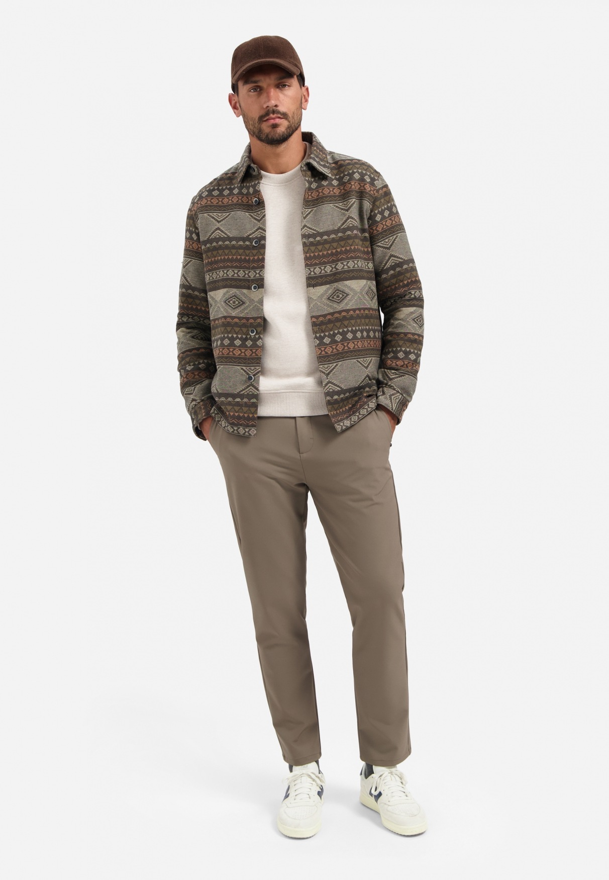 Thumbnail - NO EXCESS Langarmhemd "No Excess Jacquard-Overshirt mit Muster"