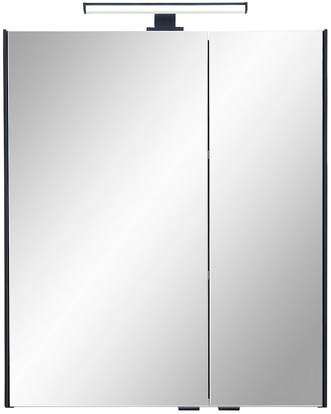 Saphir Badmöbel-Set »Quickset 395 4-teilig, Waschbeckenunterschrank mit LED-Spiegelschrank«, (4 St.), Unterschrank, Hängeschrank inkl. Türdämpfer, 6 Türen, 1 Schublade