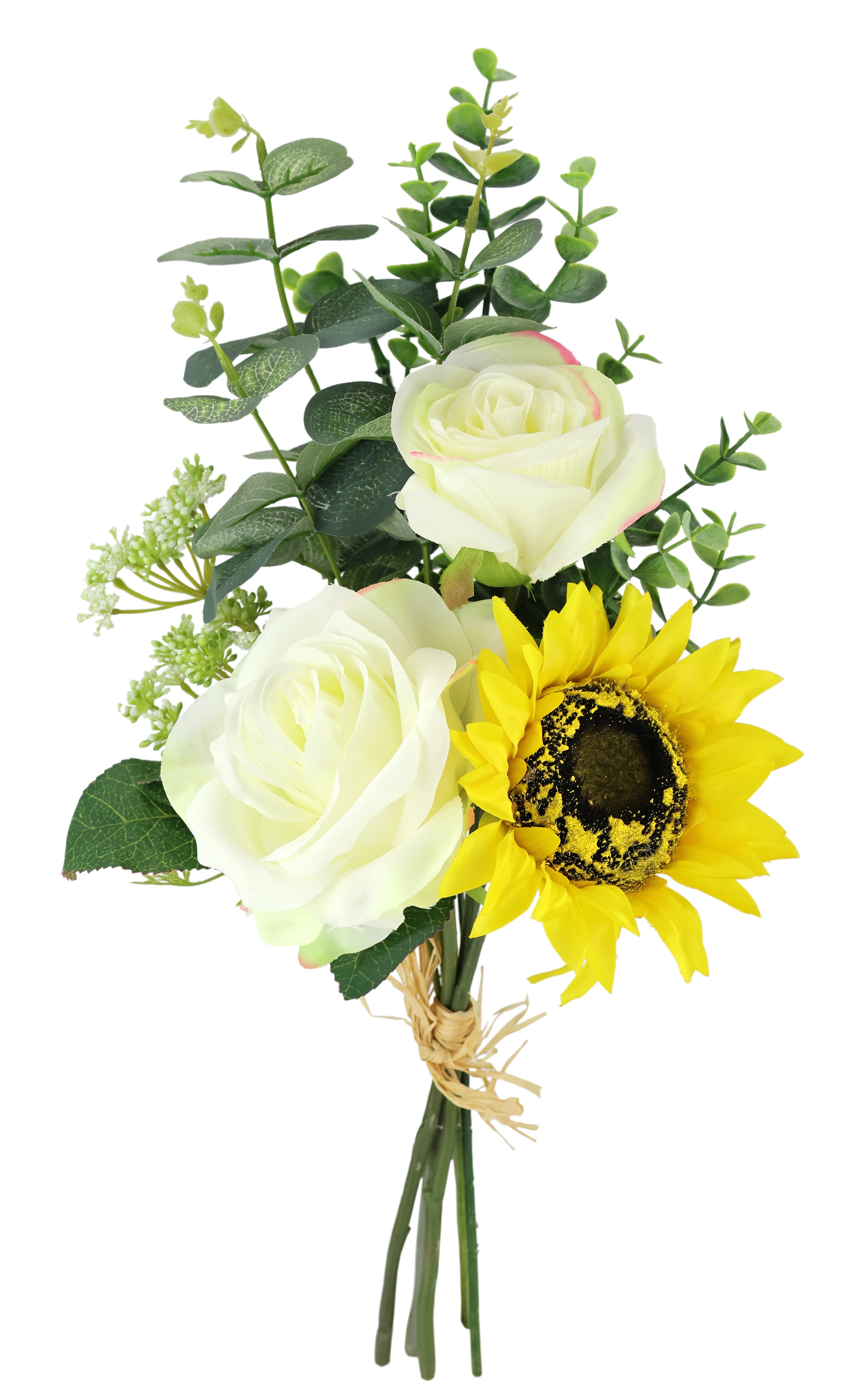 I.GE.A. Kunstblume "Bouquet Rosen/Sonnenblume", Künstlicher Strauß Blume Bl günstig online kaufen