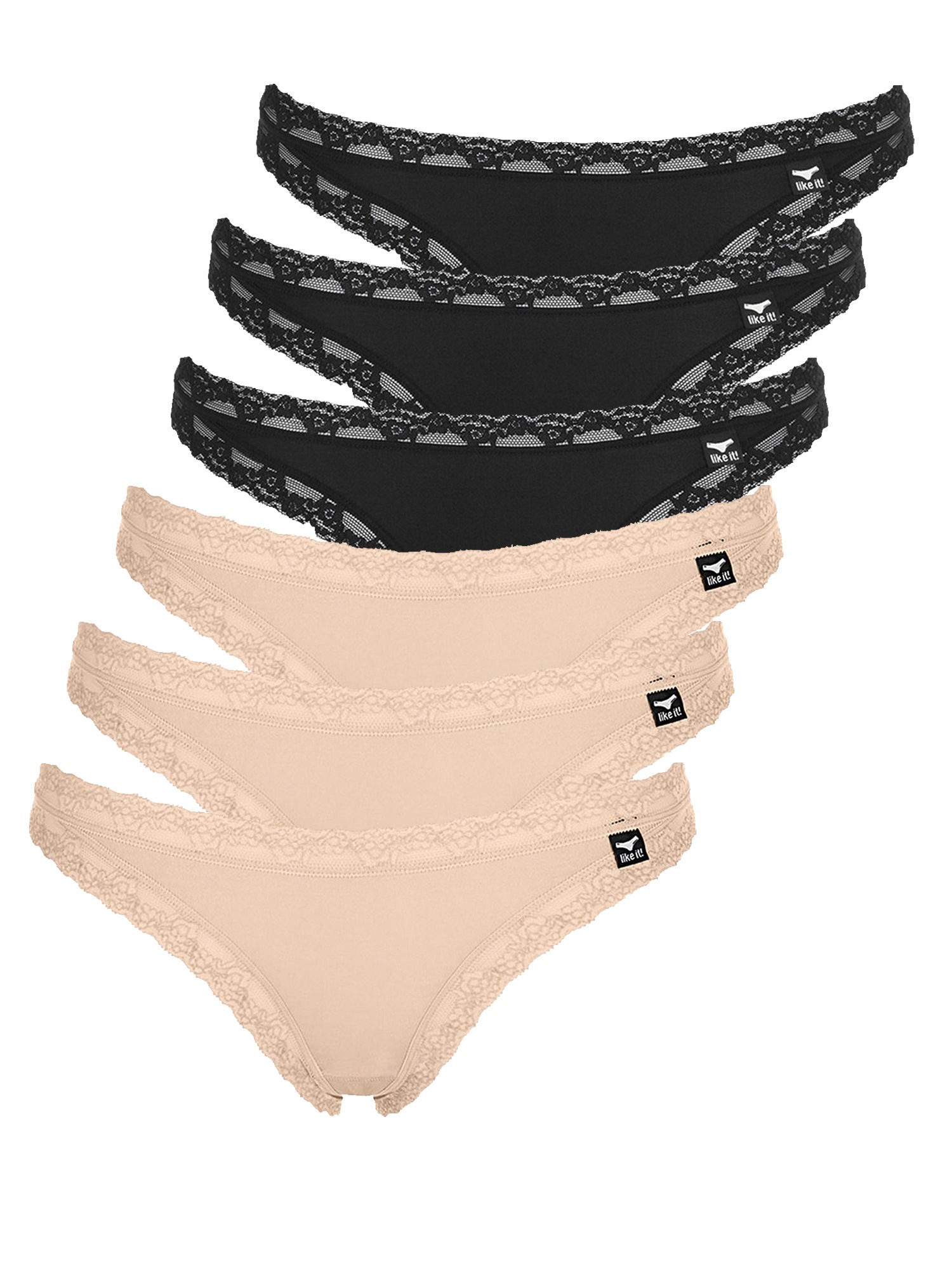 like it String "6er Pack Damen String Olivia"