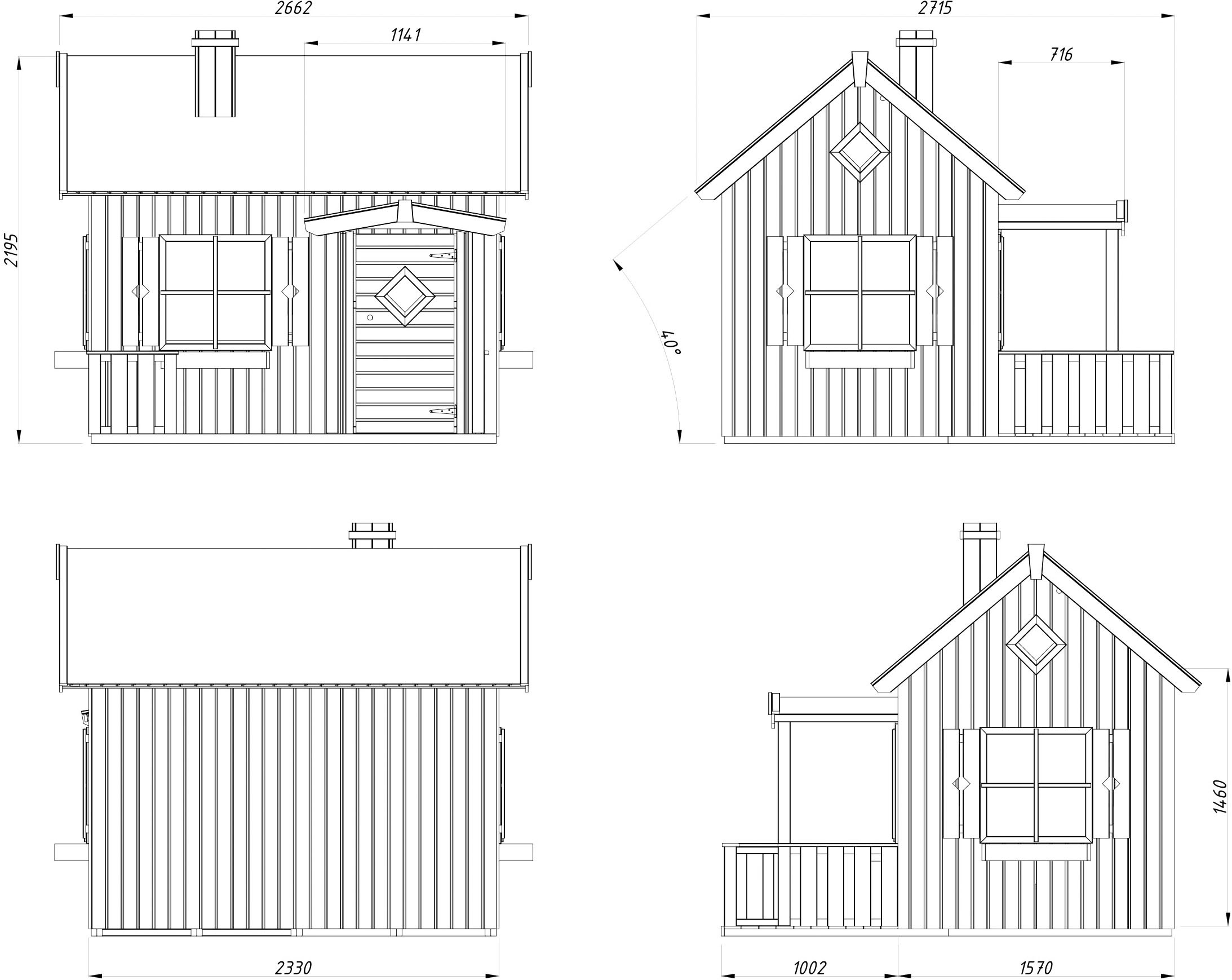 Palmako Spielhaus »Otto 3,6 m²« BxTxH: 266x272x220 cm
