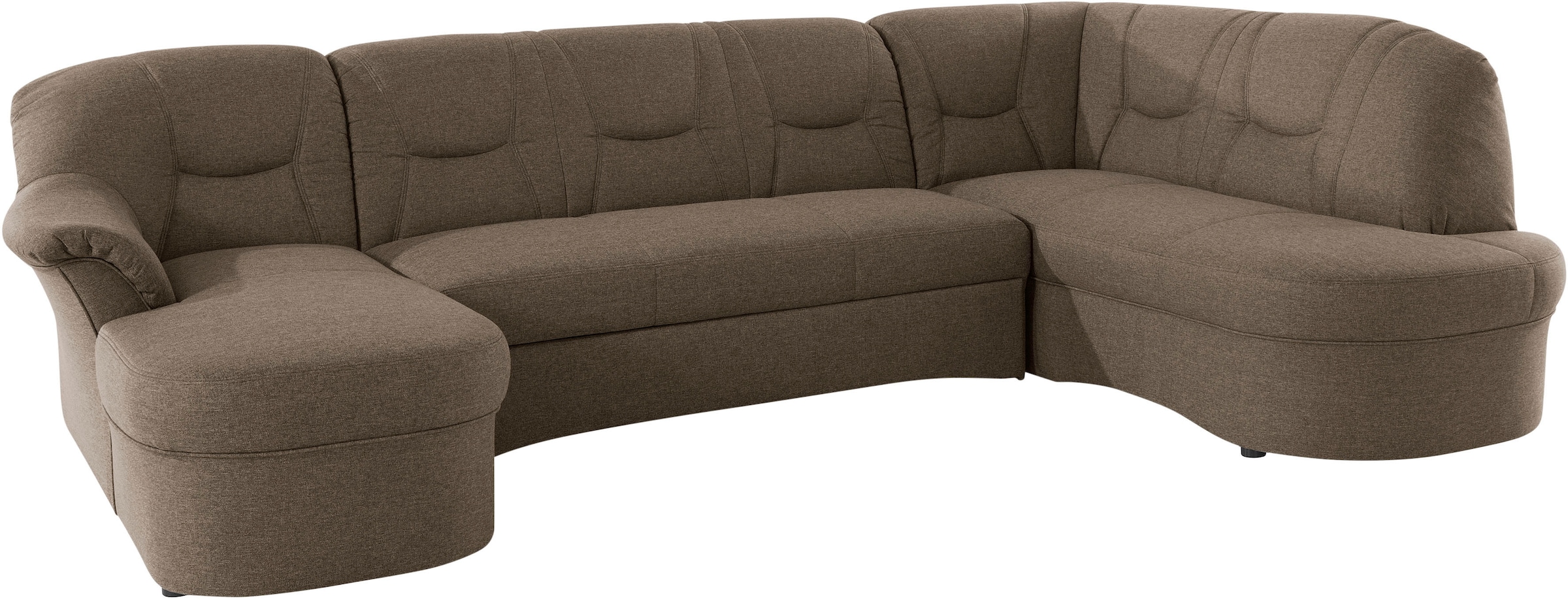 DOMO collection Wohnlandschaft »Sarafina, zeitlos und komfortabel, optional mit Federkern, U-Form«, wahlweise mit Bettfunktion