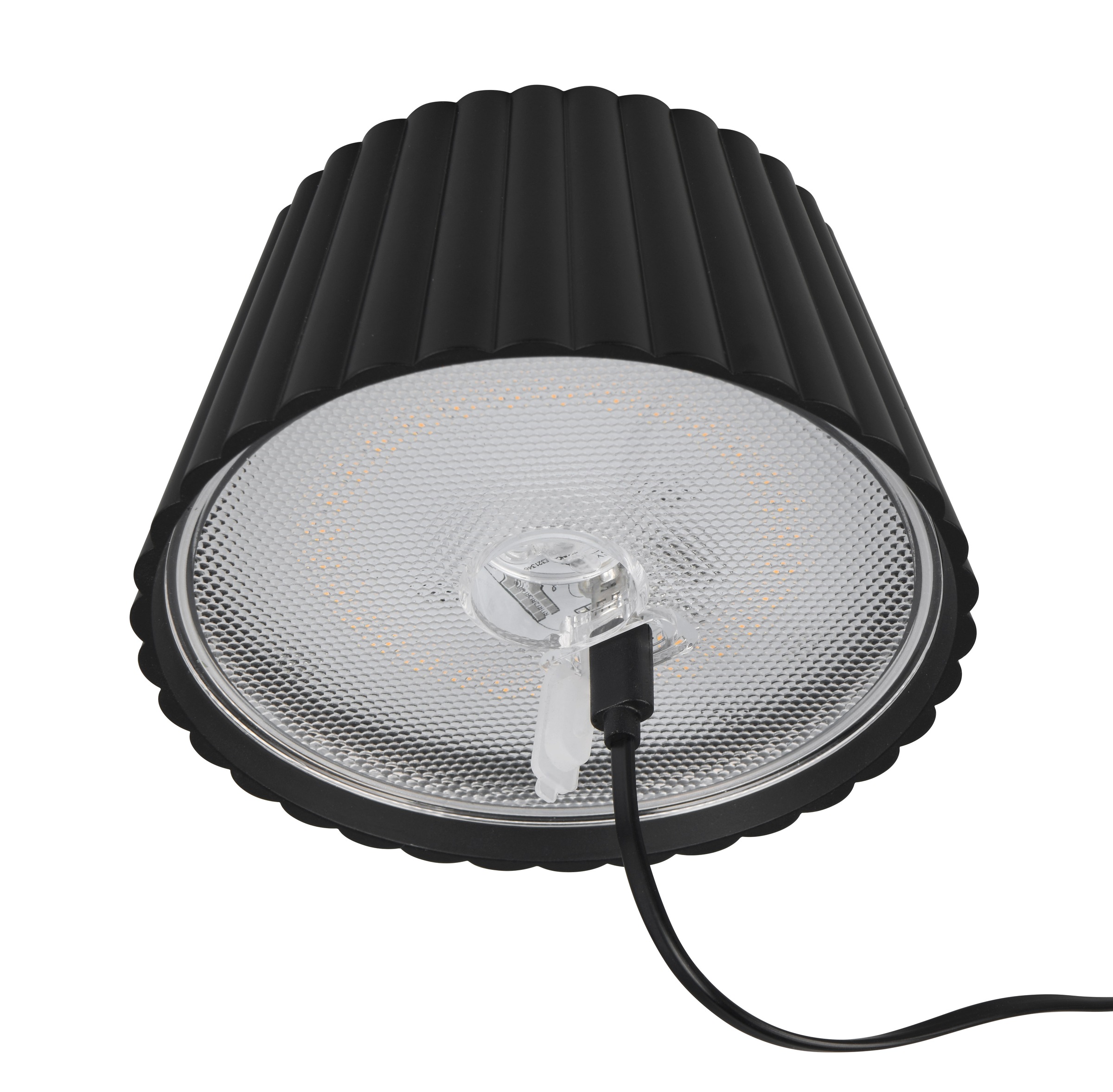 REALITY Leuchten LED Außen-Tischleuchte »SUAREZ« LED-Board 1 Stk. Warmweiß Outdoor Akku Tischlampe inkl Ladestation USB-C, Touch-Dimmer Höhe 39cm