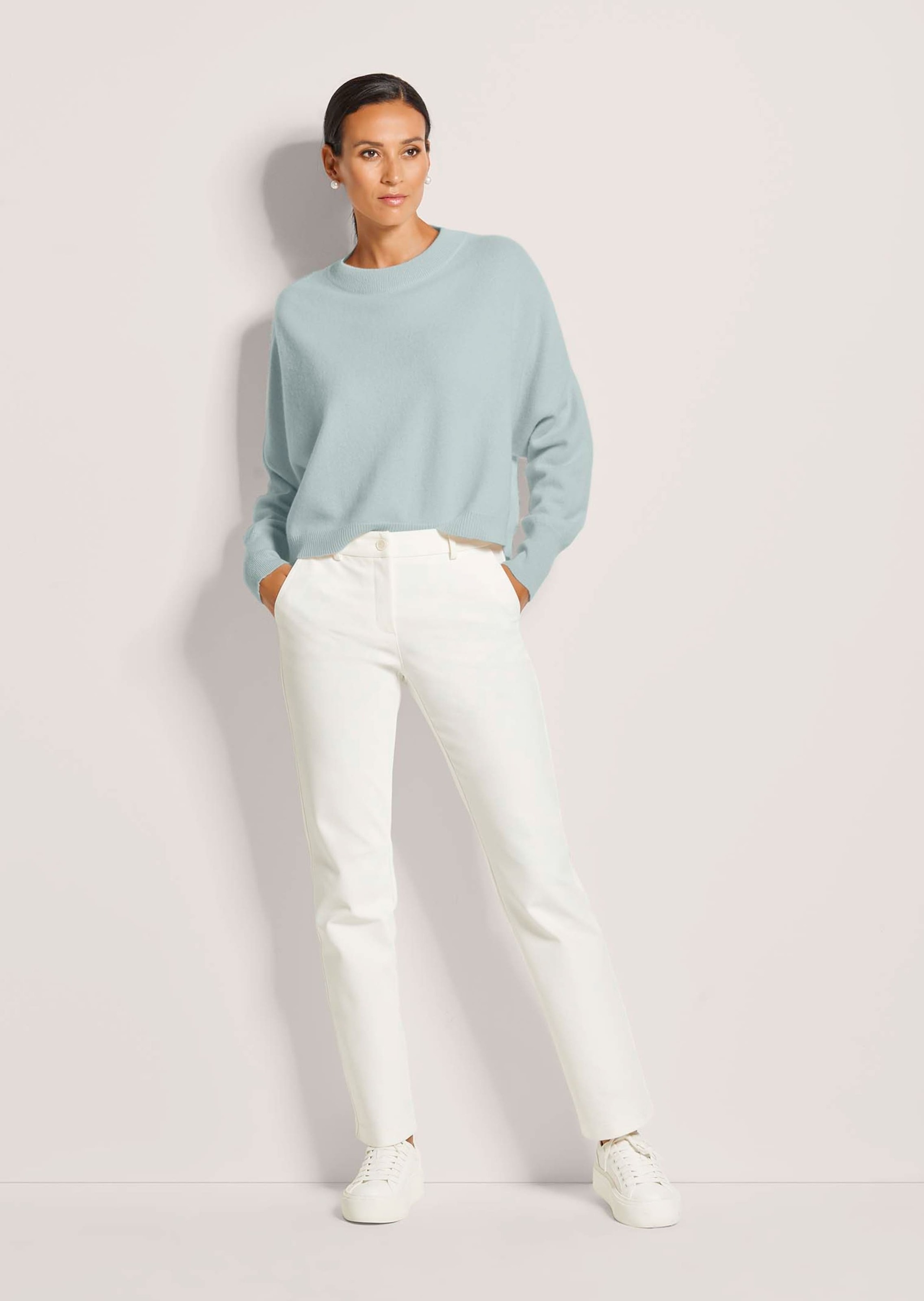 MADELEINE Longpullover »Strickpullover Kaschmir Pullover mit Rundhalsausschnitt« Oversized Look