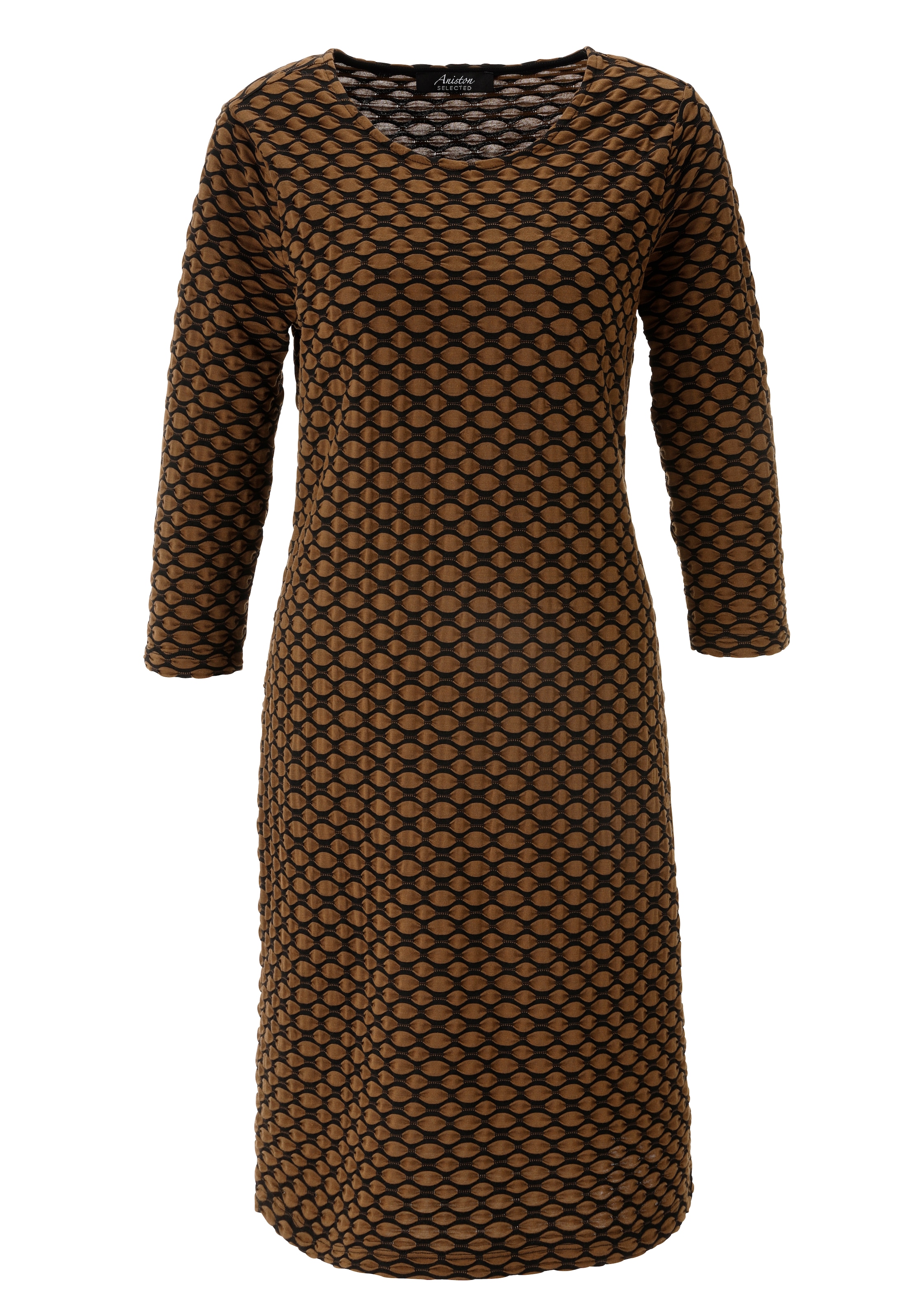 Aniston SELECTED Jerseykleid, mit schöner Oberflächenstruktur und Wellenmusterung - NEUE KOLLEKTION