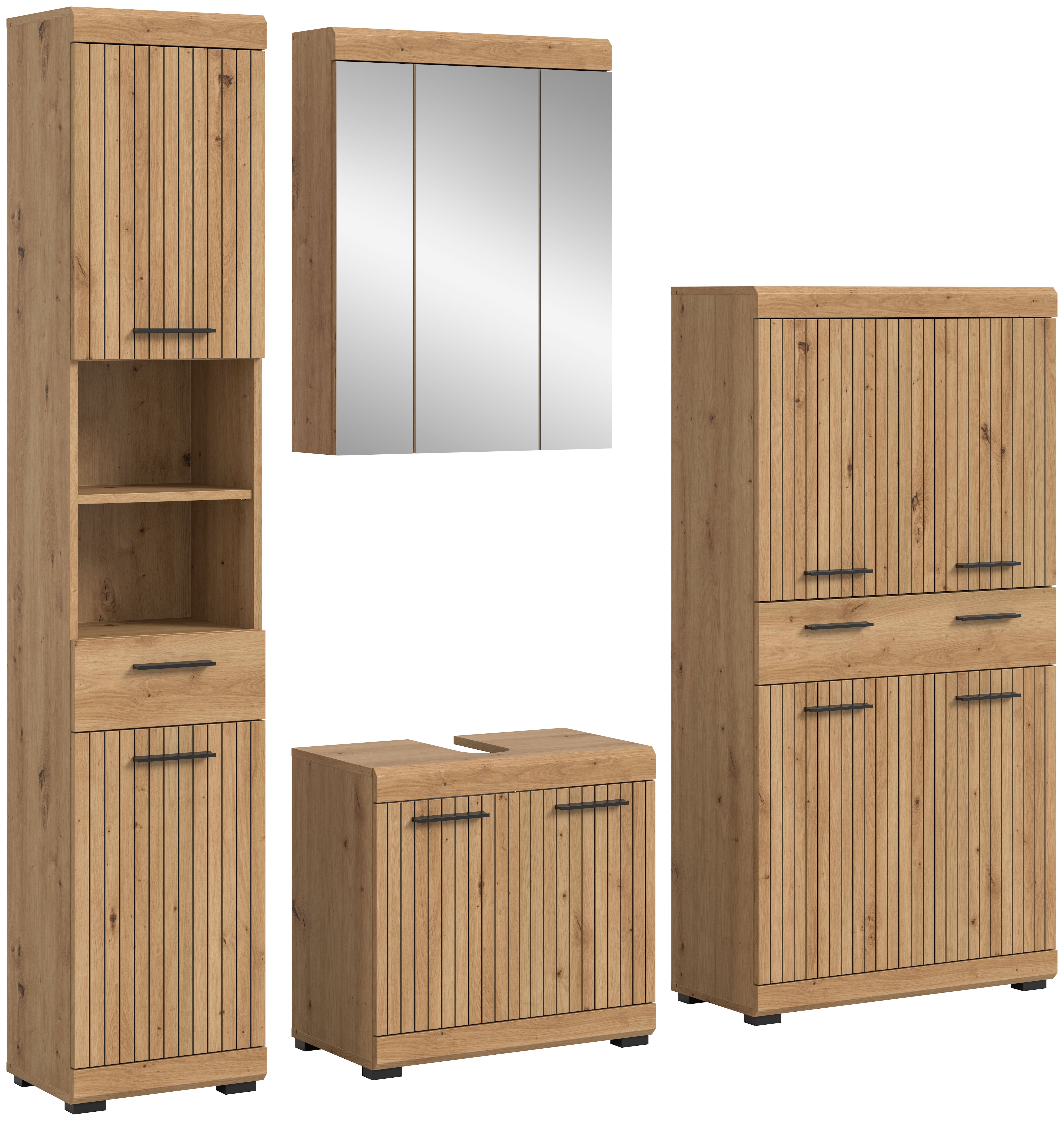welltime Badmöbel-Set "SIENA, 4 teilig, bestehend aus:" Set, TOPSELLER, 4 Stk. tlg.