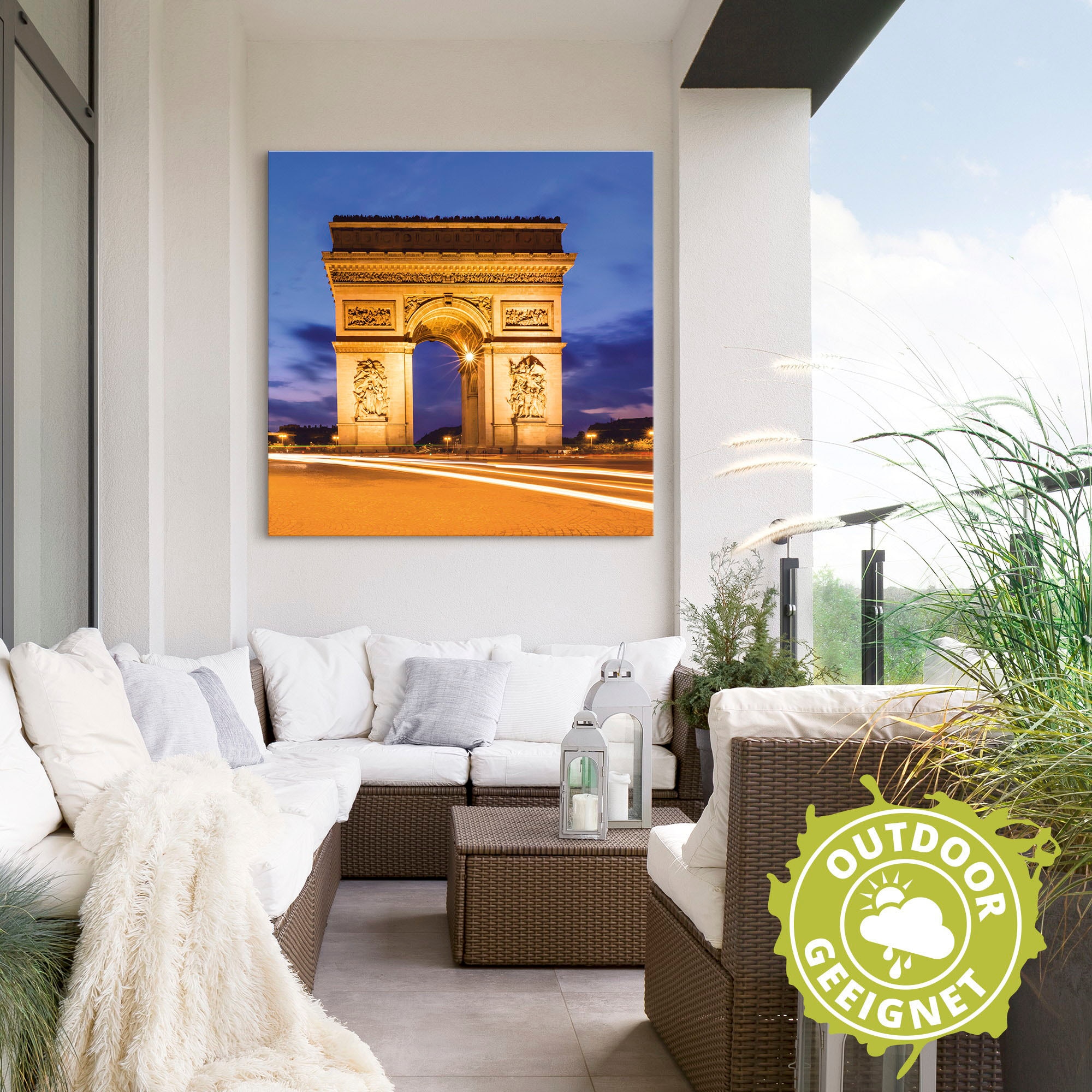 Artland Wandbild »Paris Triumphbogen am Abend«, Gebäude, (1 St.), als  Alubild, Leinwandbild, Wandaufkleber oder Poster in versch. Größen kaufen |  BAUR