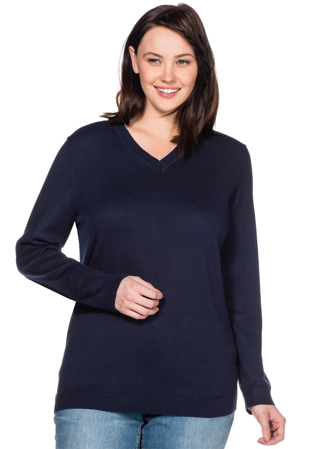 Sheego Strickpullover "V-Ausschnitt-Pullover" günstig online kaufen