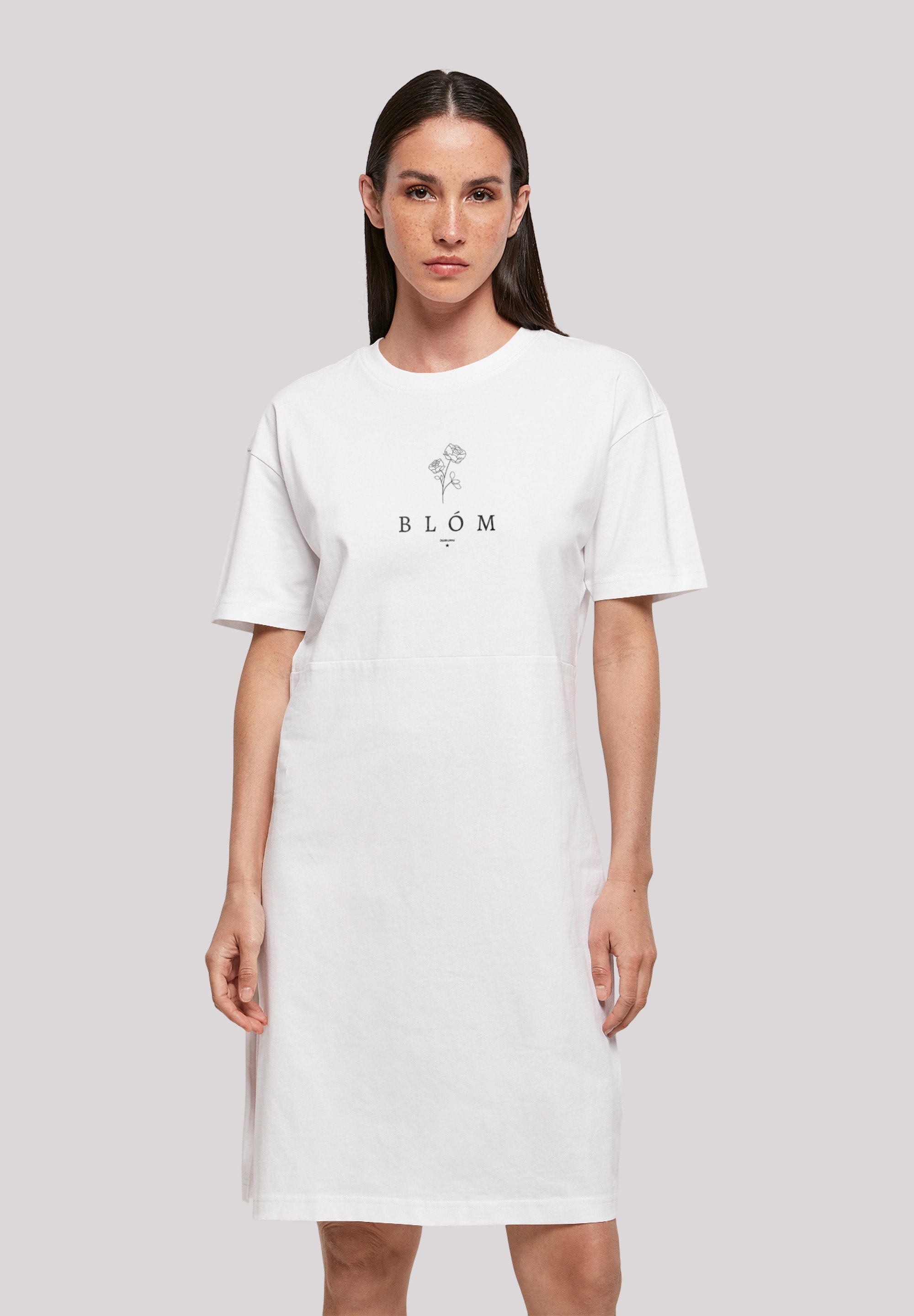 F4NT4STIC Shirtkleid "Blóm Rose" Ohne Taschen Print günstig online kaufen