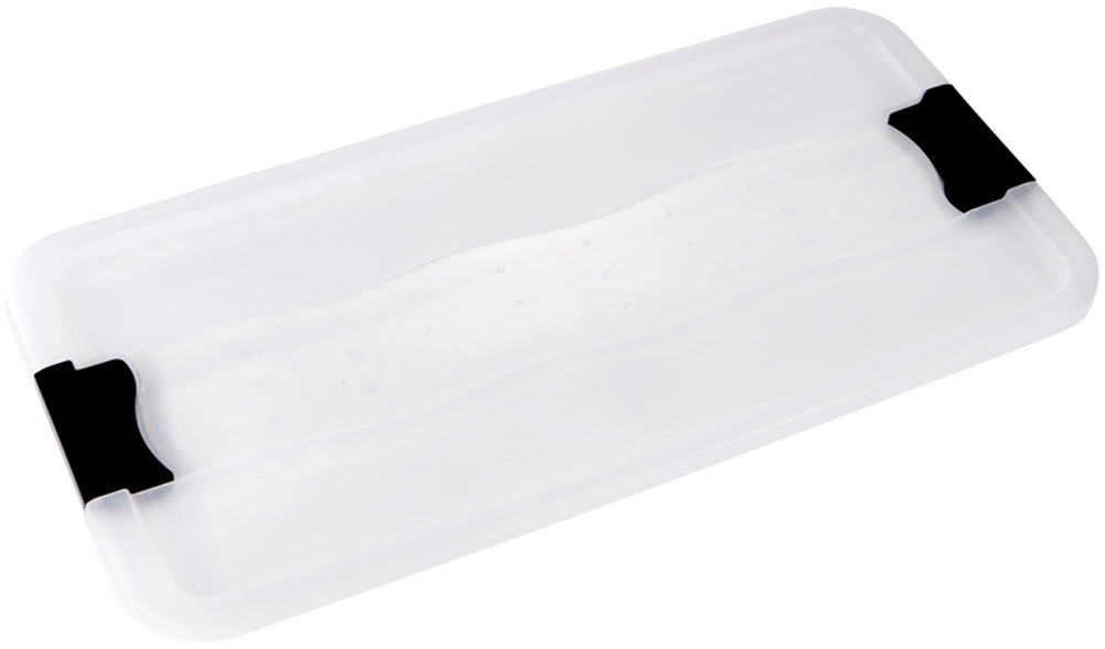 keeeper Aufbewahrungsbox »Konrad, Box mit Rollen, 2er Set, 33 L, 79,5 x 39,5 x 18 cm« durch Clips verschließbar, Griffe und Rollen am Boden