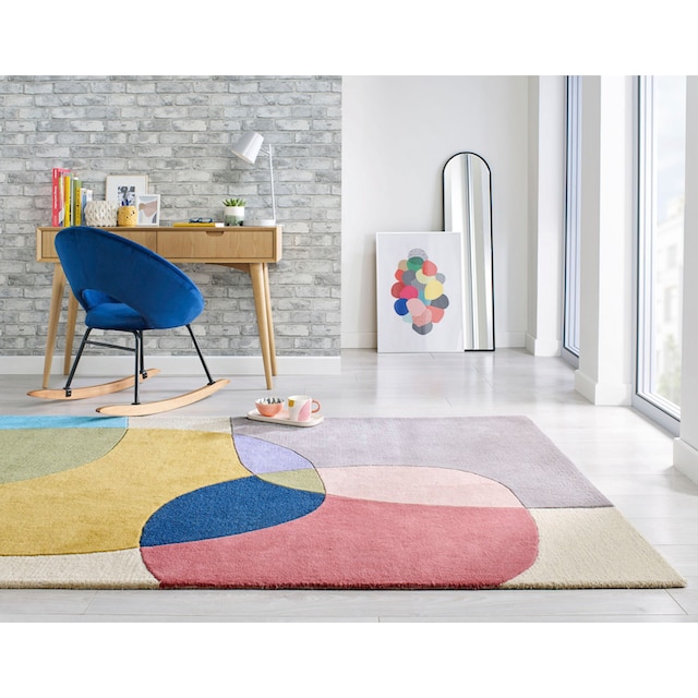 FLAIR RUGS Wollteppich »Glow«, rechteckig, fußbodenheizungsgeeignet, mit  Hoch-Tief-Effekt, gemustert bestellen | BAUR