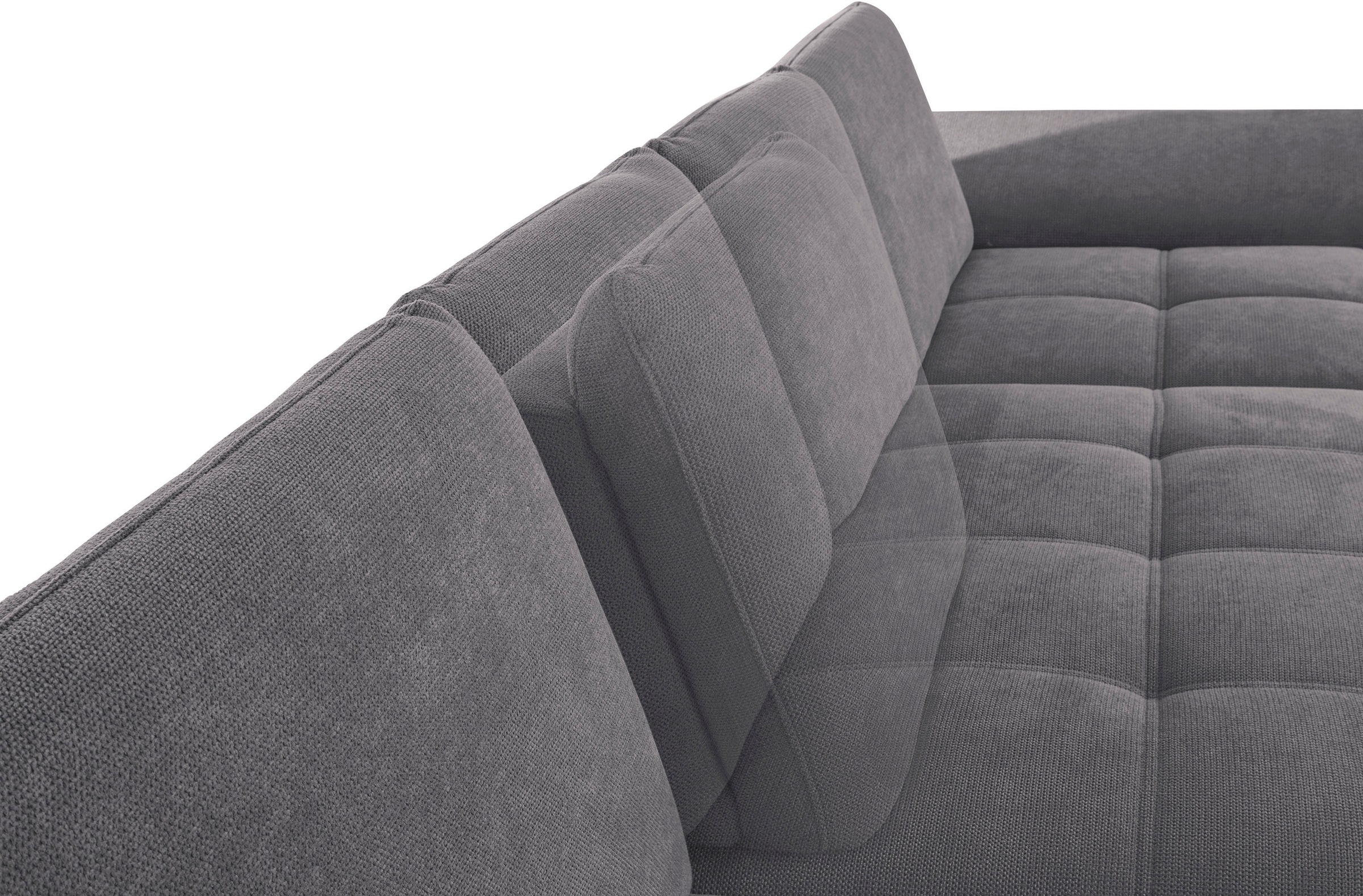 Places of Style Wohnlandschaft »Costello U-Form, mit Sitztiefenverstellung, Armteilverstellung und«, 3 Nierenkissen, optional Bettfunktion und Bettkasten