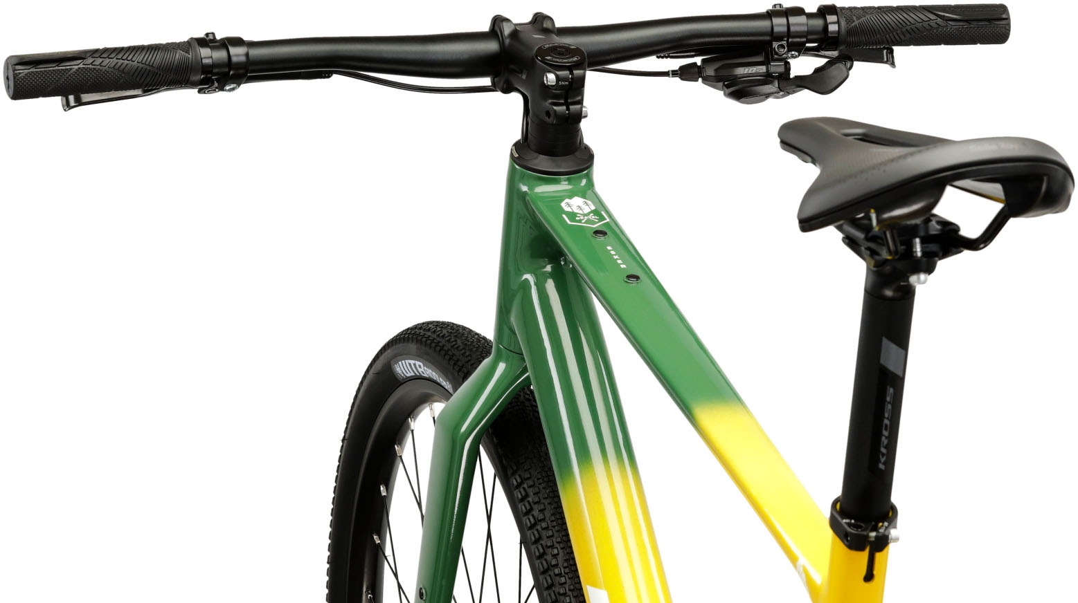 Kross Gravelbike »Gravelbike Esker Flatbar grün 10 Gänge«, 10 Gang, Shimano, CUES U6000 Schaltwerk, Kettenschaltung