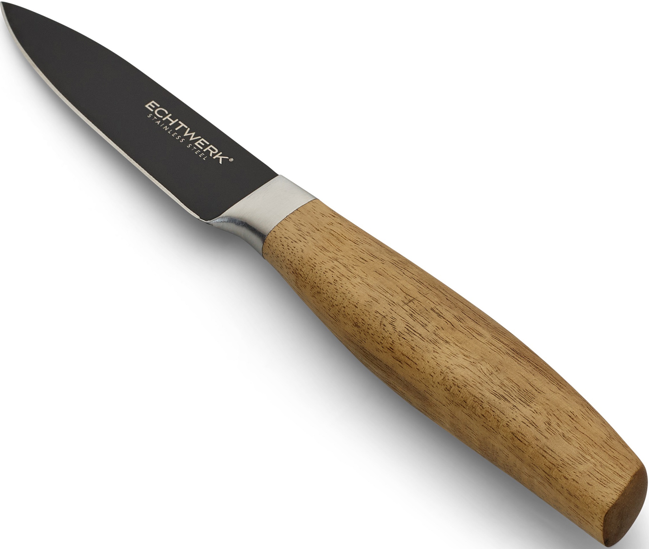 ECHTWERK Schälmesser "Classic" aus hochwertigem Stahl, Obst- & Gemüsemmeser mit Holzgriff, 8,8 cm