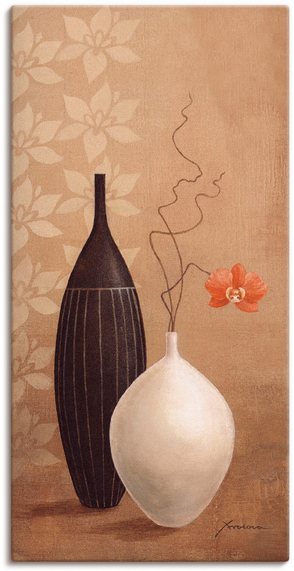 Artland Wandbild "Schmalhalsvase" Vasen & Töpfe 1 Stk. tlg. auf Holzrahmen günstig online kaufen