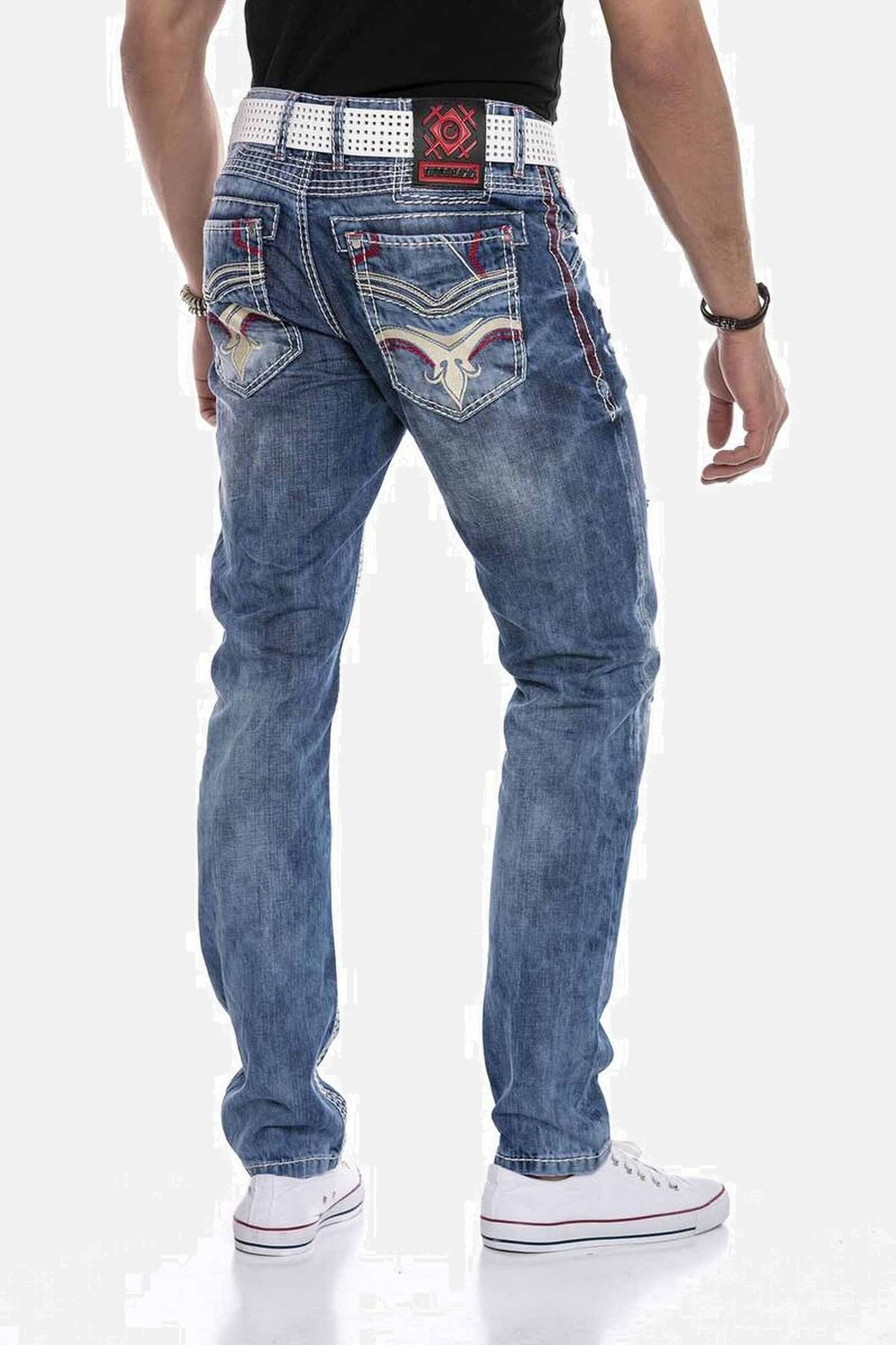 Cipo & Baxx 5-Pocket-Jeans »Jeans«, bequeme Jeans im lässigen Destroyed-Look, CD651