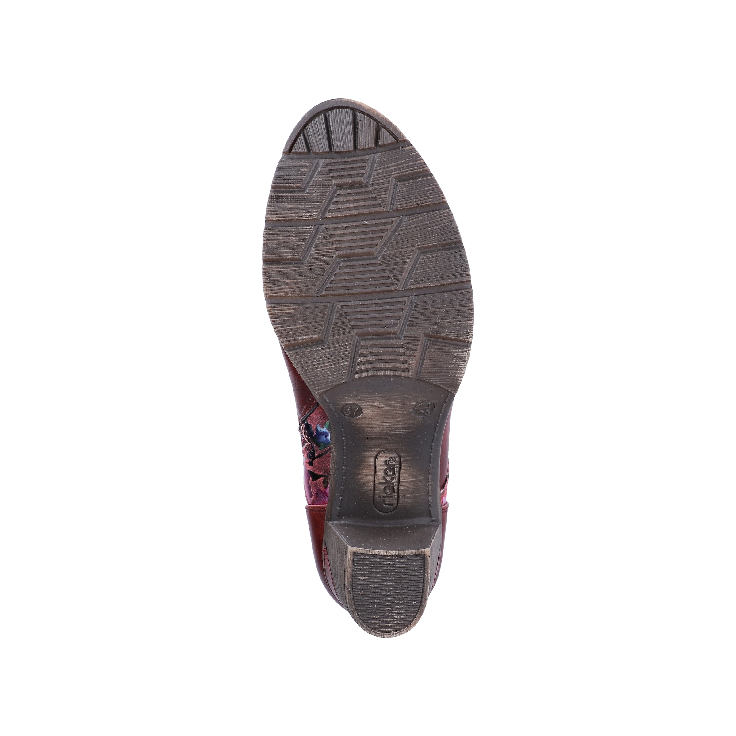 Rieker Schnürstiefel  Langschaftstiefel mit stylischem Blumenmuster
