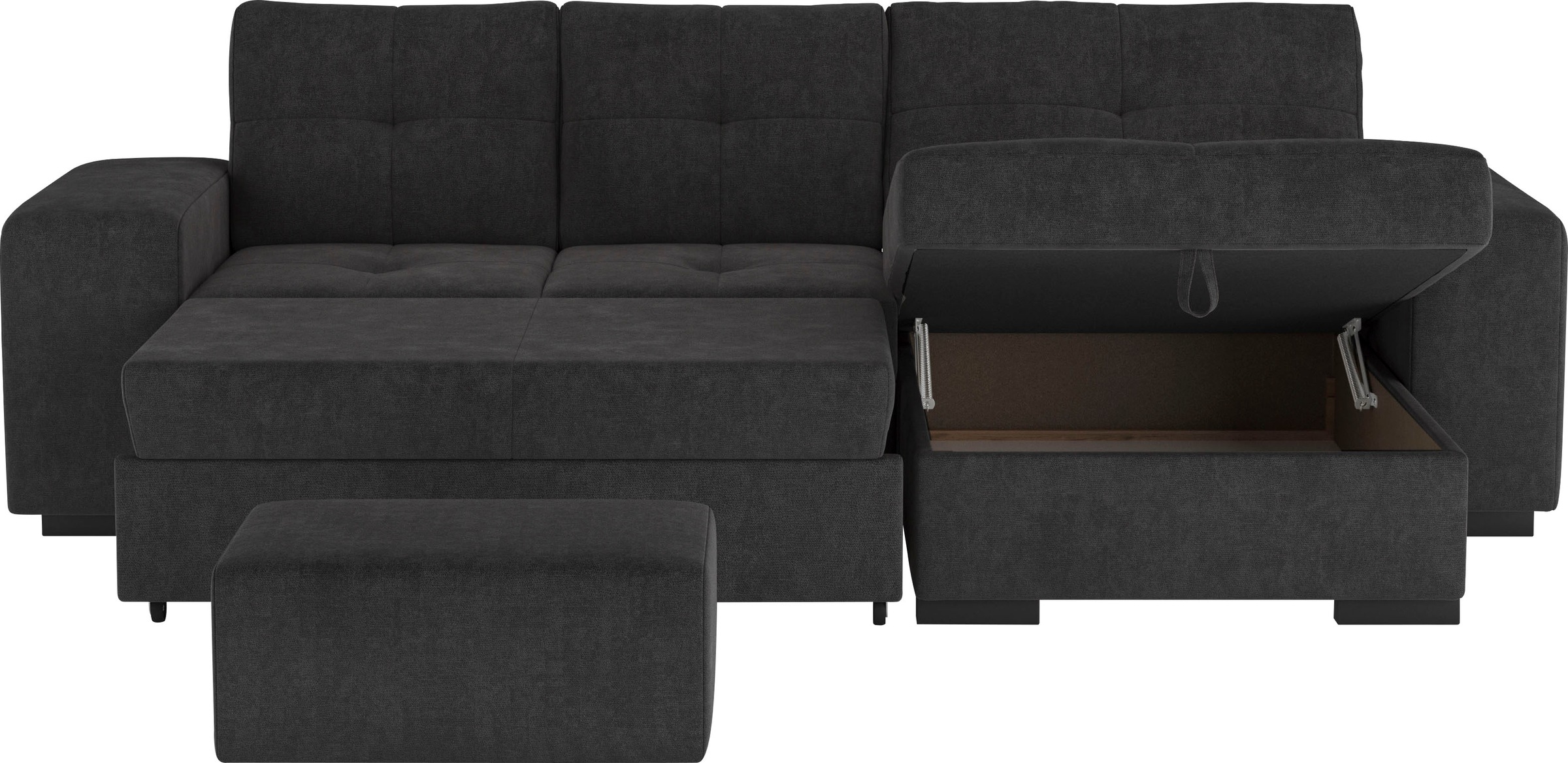 COTTA Ecksofa »Mattina L-Form«, inkl. Hocker, wahlweise mit Bettfunktion und Bettkasten