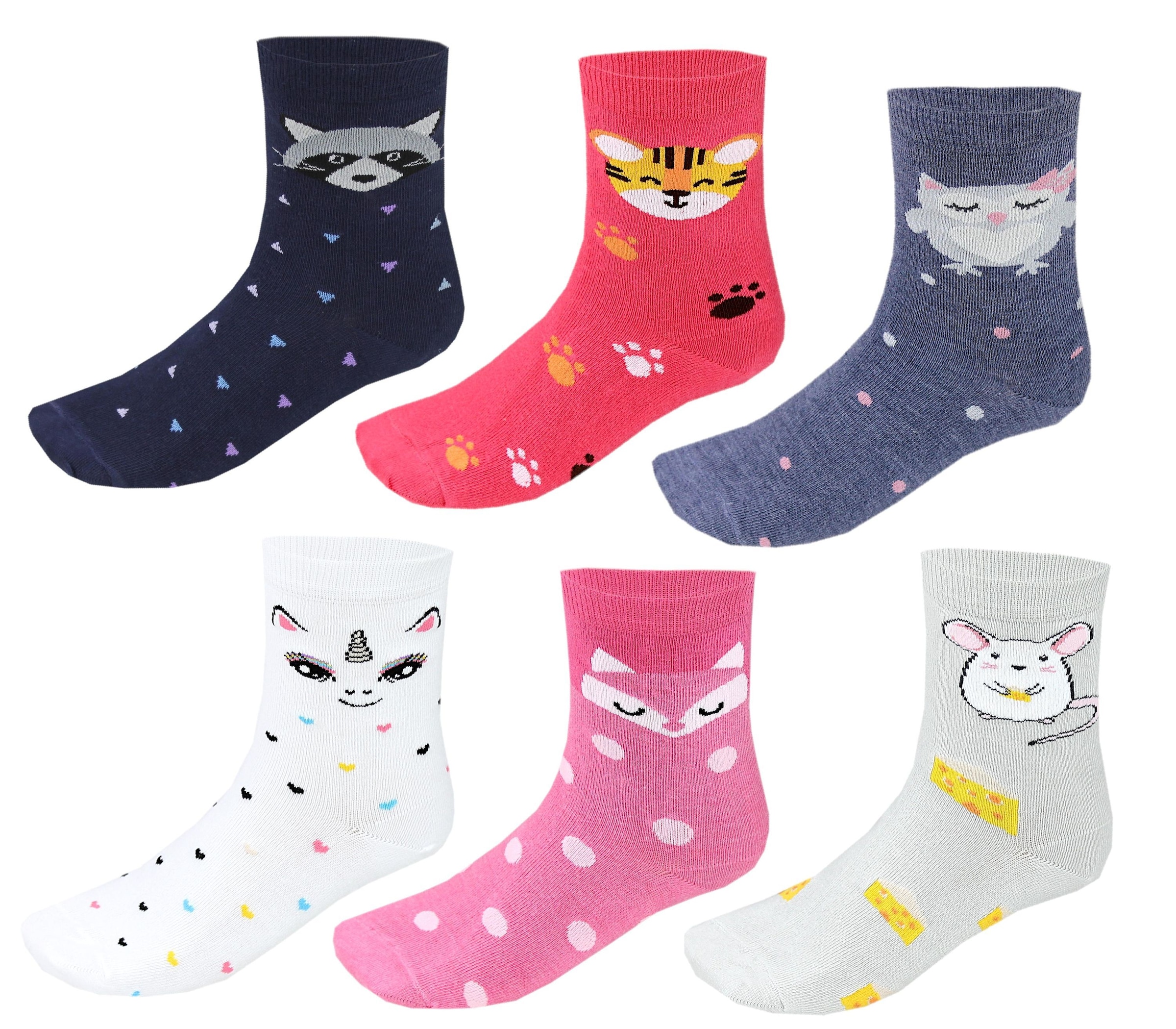 TupTam Kurzsocken "Socken Kinder Socken Mädchen Jungen Bunt Gemustert 6er Pack"
