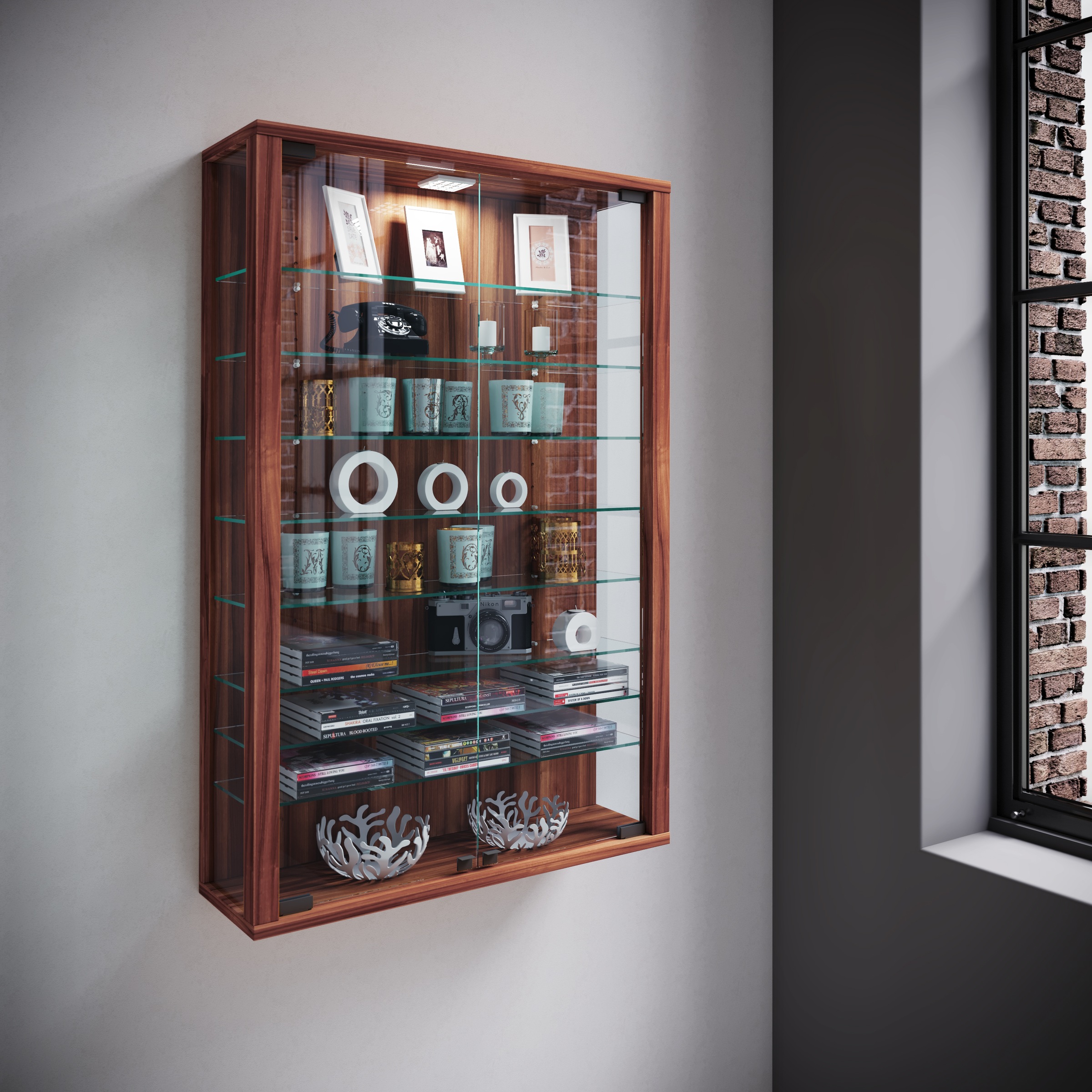 VCM Wandregal »Wandvitrine Hängevitrine Glasvitrine Vitrosa Mini«