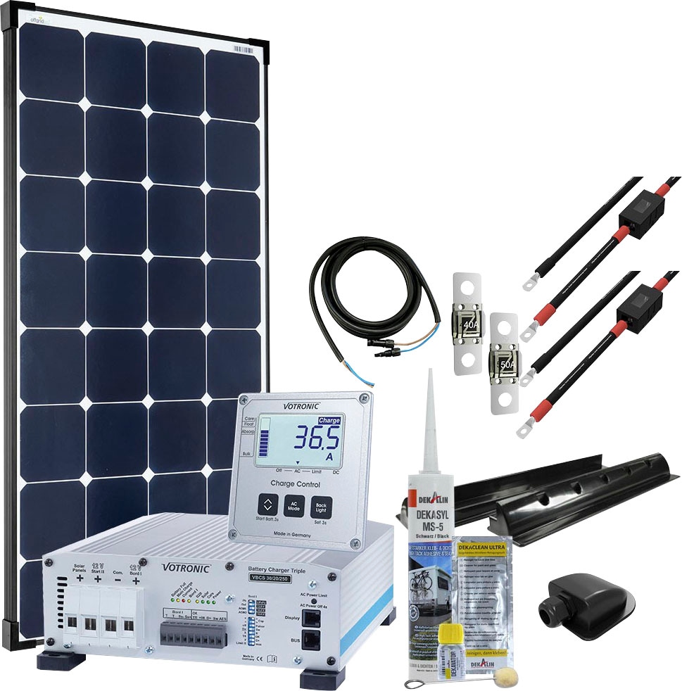 Wohnmobile 30/20/250 mit (Set), Display, S für mit Votronic Solaranlage | Charge »mTriple Triple Solarmodul, 120W Black 1 Charger«, 1247 Control offgridtec BAUR Friday x