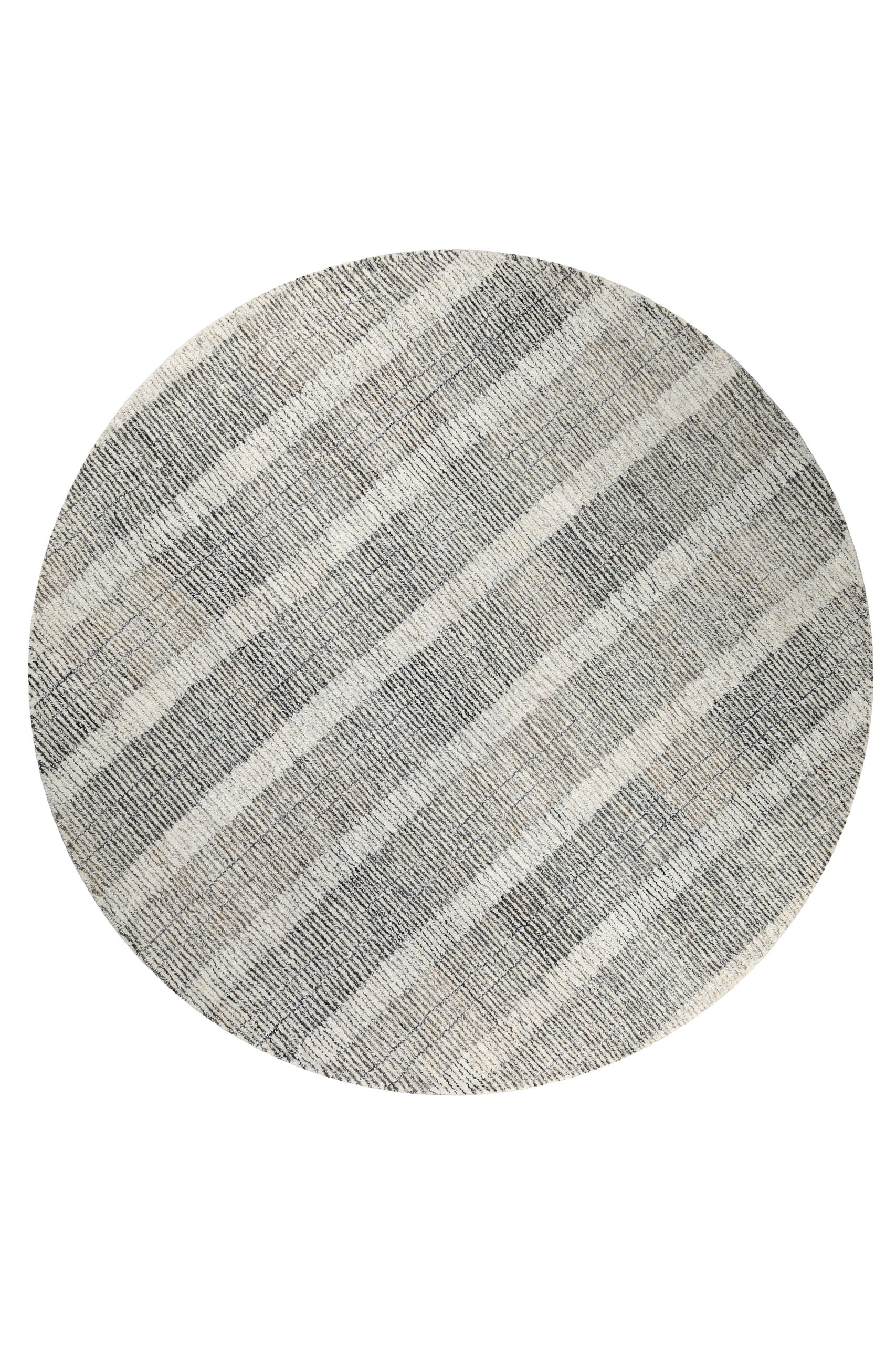 Wecon home Teppich »Hamptons FORTY«, rund, 11 mm Höhe, Fasermix, Kurzflor, Wohnzimmer, Schlafzimmer, elegant, Streifen Muster