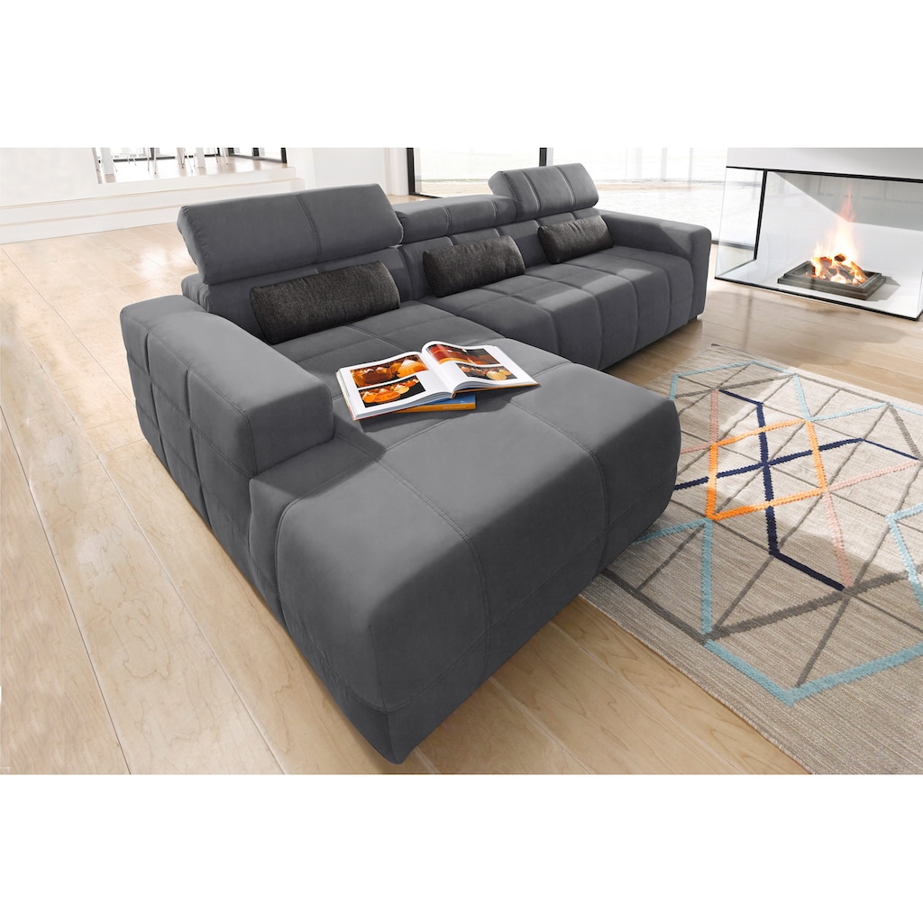 DOMO collection Ecksofa »Brandon große Ausführung B/T/H: 289/177/80 cm, auch in Leder und Cord«