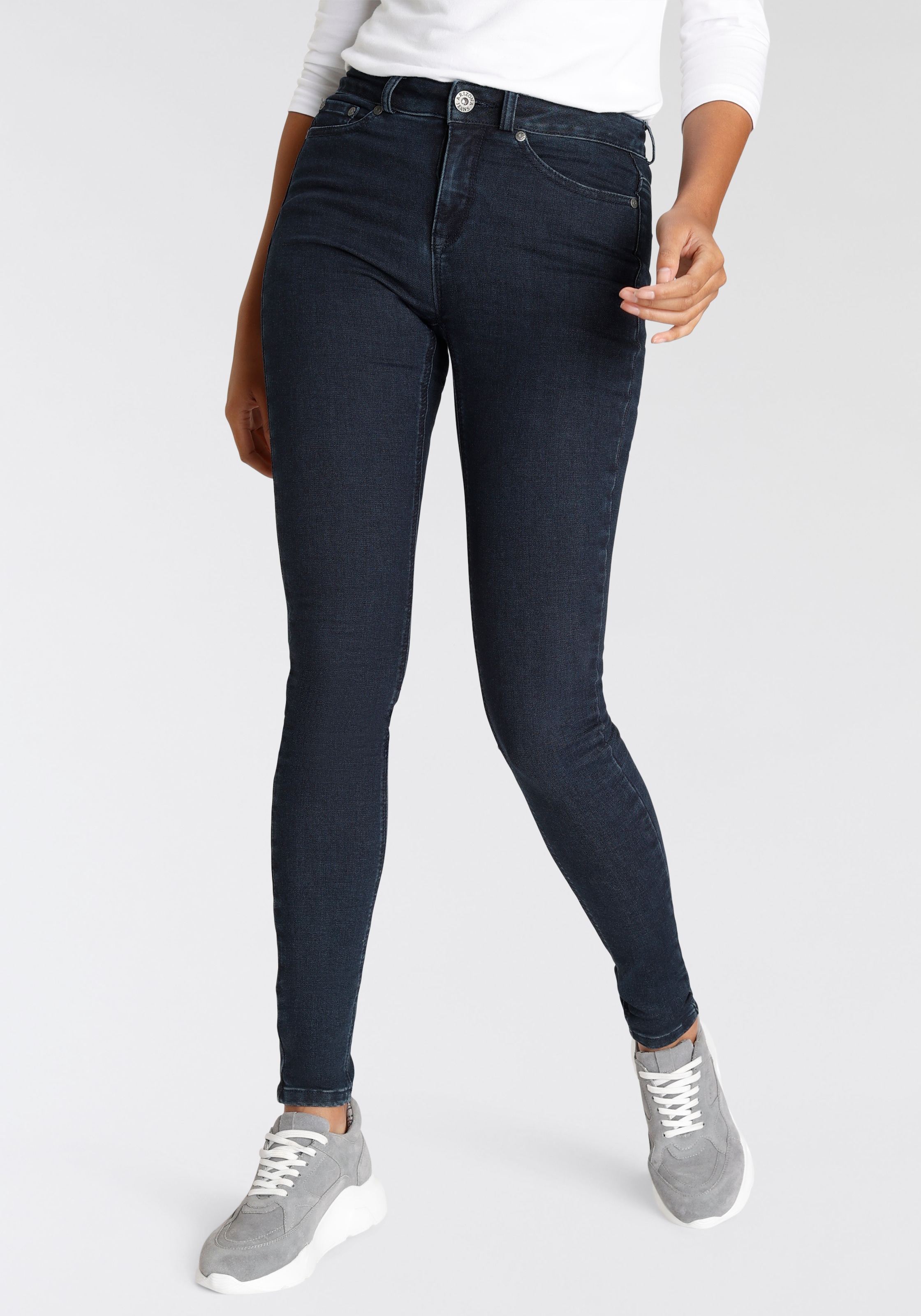 Arizona Skinny-fit-Jeans "Ultra Soft", hohe Leibhöhe, lang, aus Baumwolle, günstig online kaufen