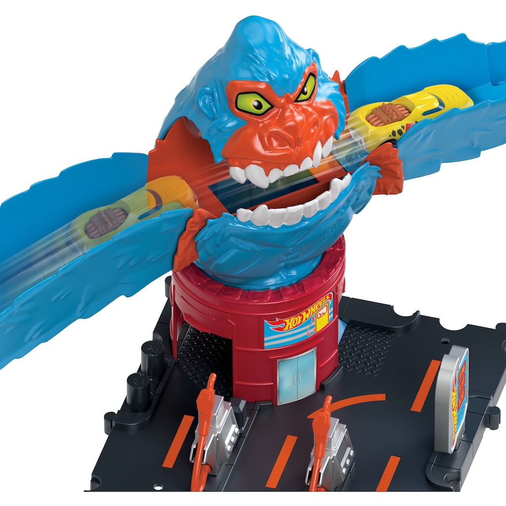 Hot Wheels Autorennbahn »City Gorilla Angriff Set«, inklusive 1 Spielzeugauto