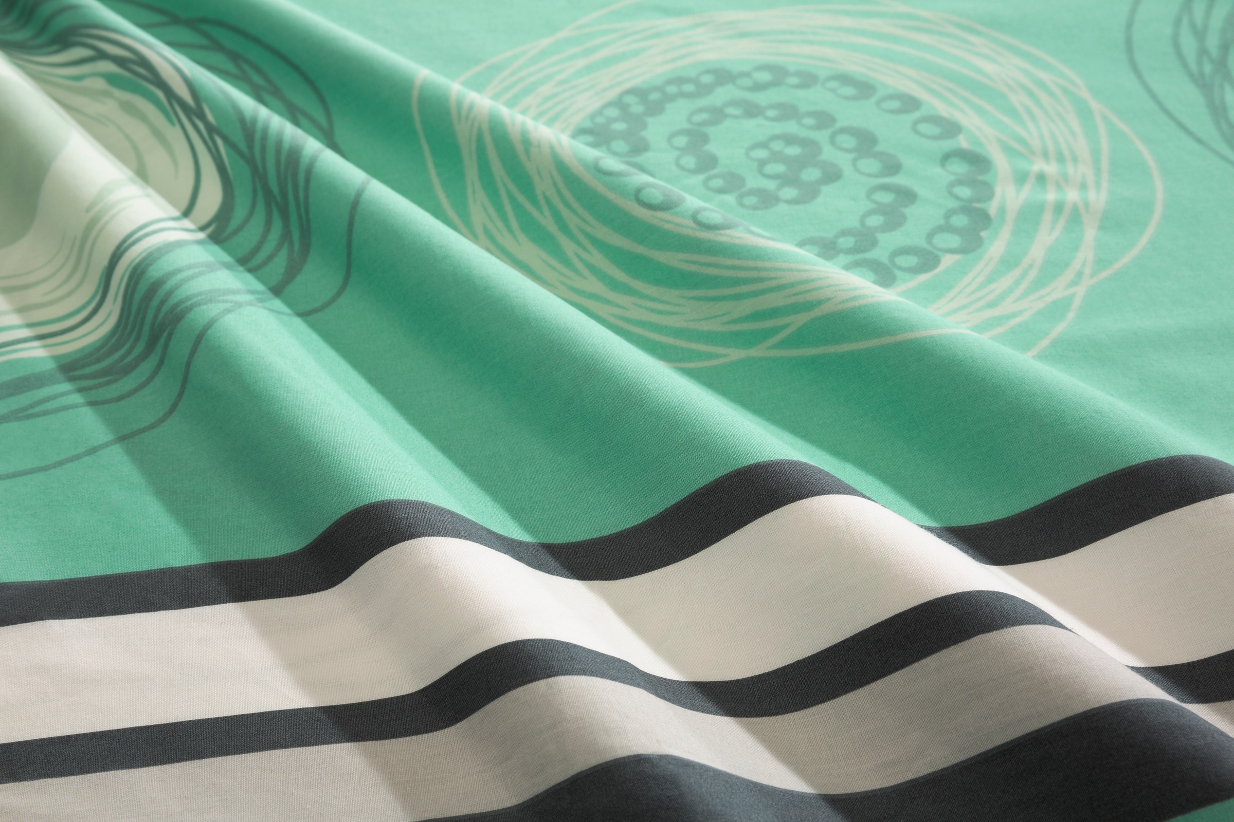 Thumbnail - BIERBAUM Bettwäsche "Florielle" 2 Stk. in Gr. 135x200 oder 155x220 cm, 100% Baumwolle, Kreise