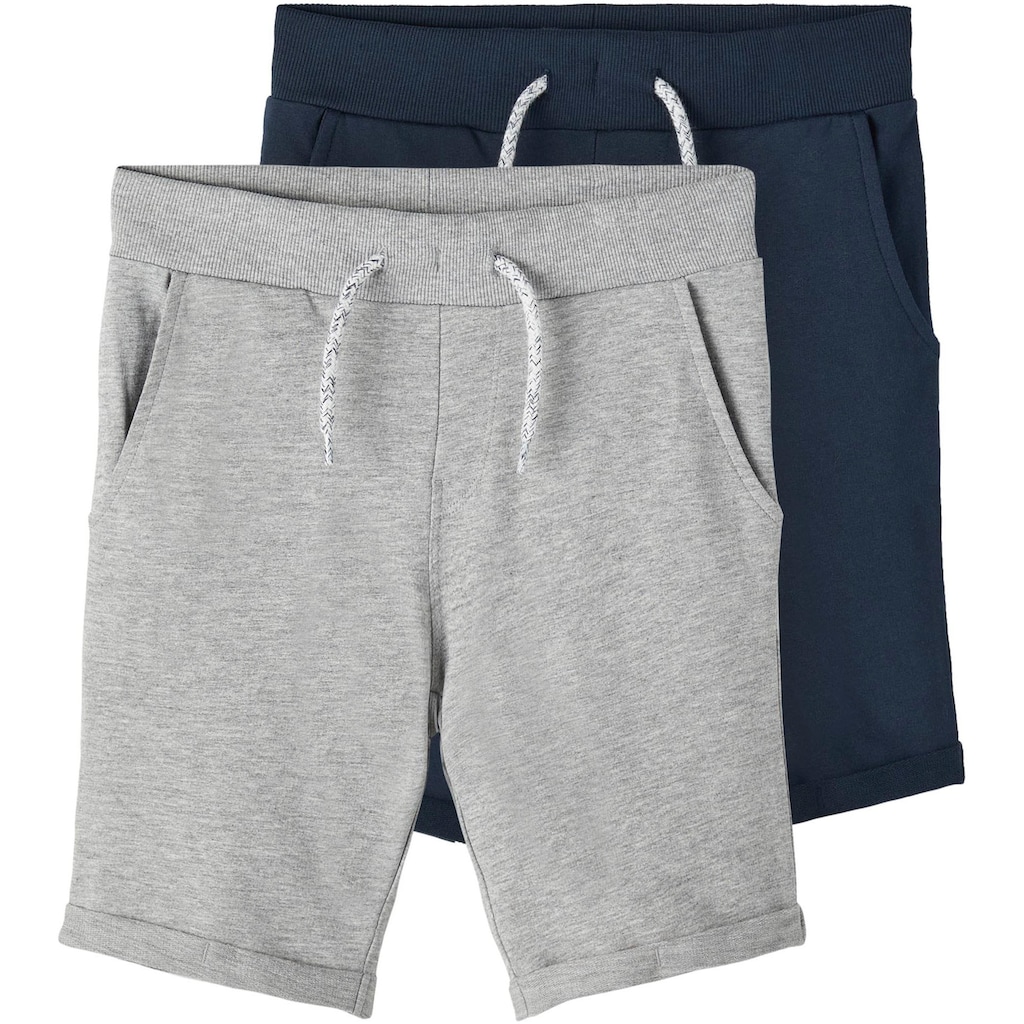 Name It Sweatshorts »NKMVERMO 2P LONG SWE SHORTS UNB F NOOS«, (Packung, 2 tlg.)